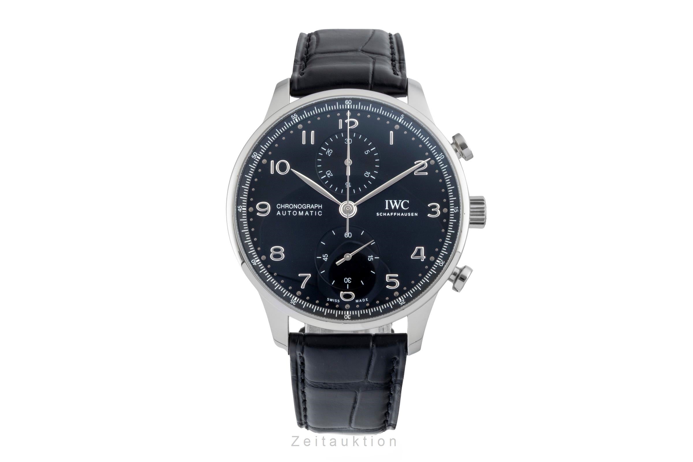 IWC Portugieser cronógrafo acero automático reloj para caballeros IW371609 LP: 9100EUR  [2601204]