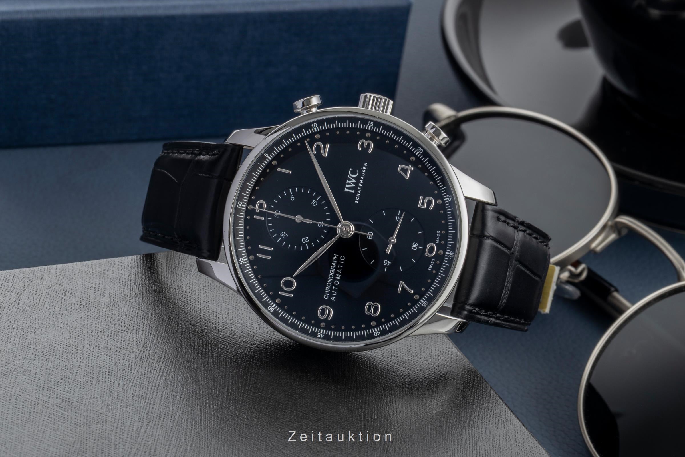 IWC Portugieser cronógrafo acero automático reloj para caballeros IW371609 LP: 9100EUR  [2601204]