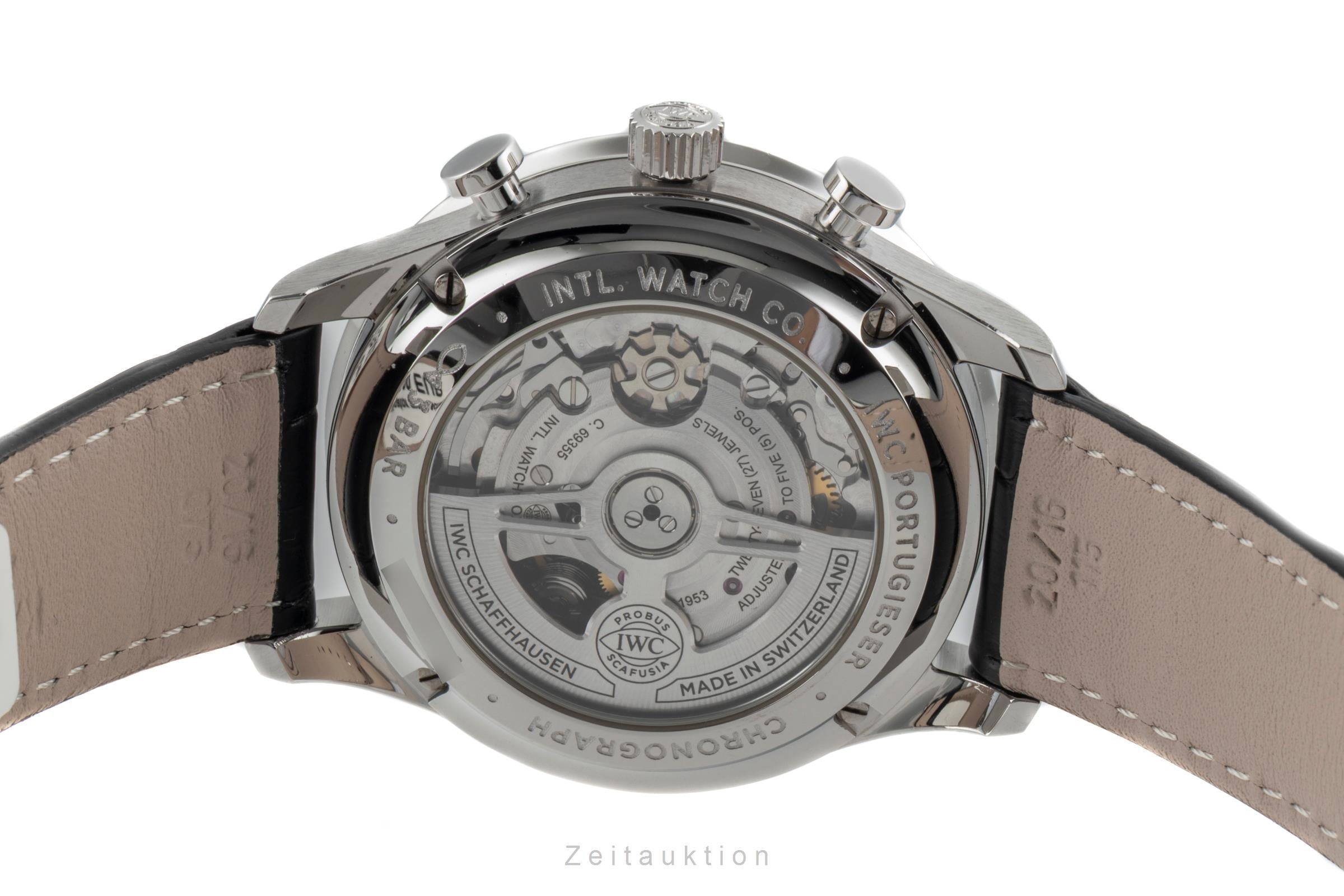 IWC Portugieser cronógrafo acero automático reloj para caballeros IW371609 LP: 9100EUR  [2601204]
