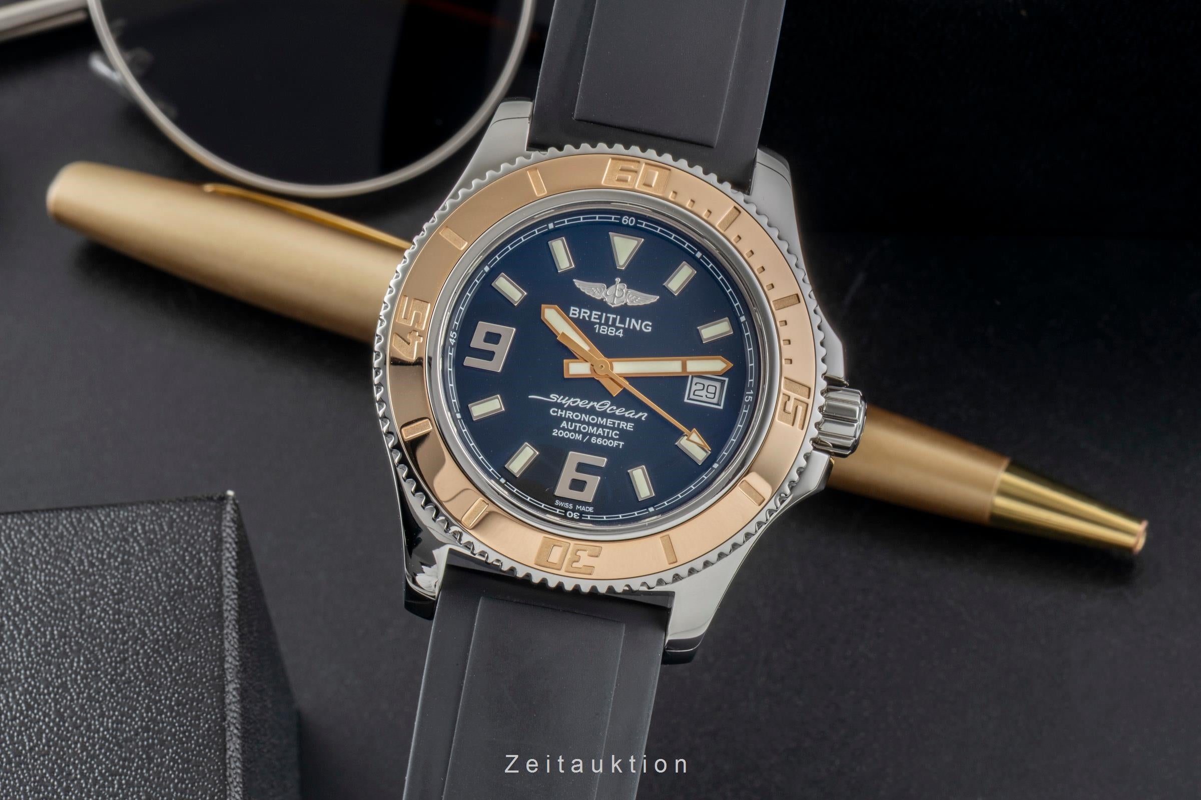 Breitling Superocean 44 Stahl / Gold Automatik Datum Ref. C1739112/BA77 B&P 2014 [2601211]
