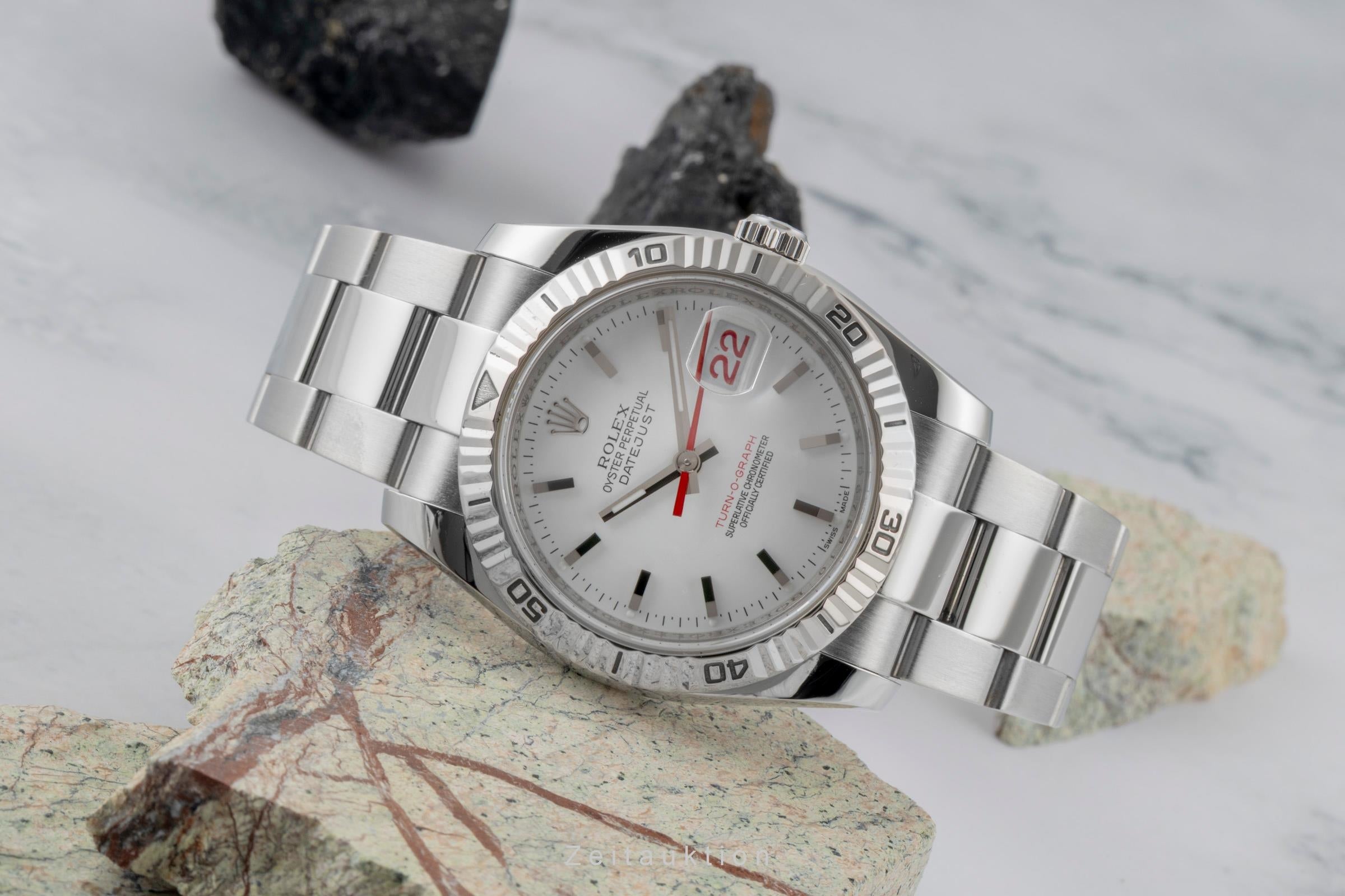 Rolex Datejust Turn-O-Graph acier / or blanc automatique montre pour hommes 116264  [2601218]