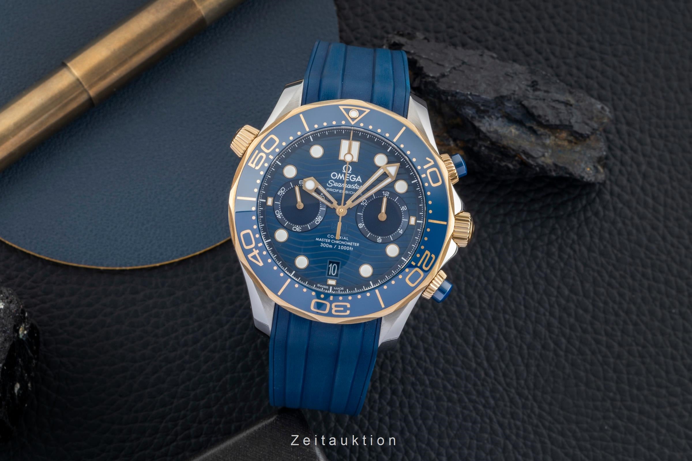 Omega Seamaster chronograph steel / gold automatic men's watch 210.22.44.51.03.001 LP: 13600EUR  [2601223]