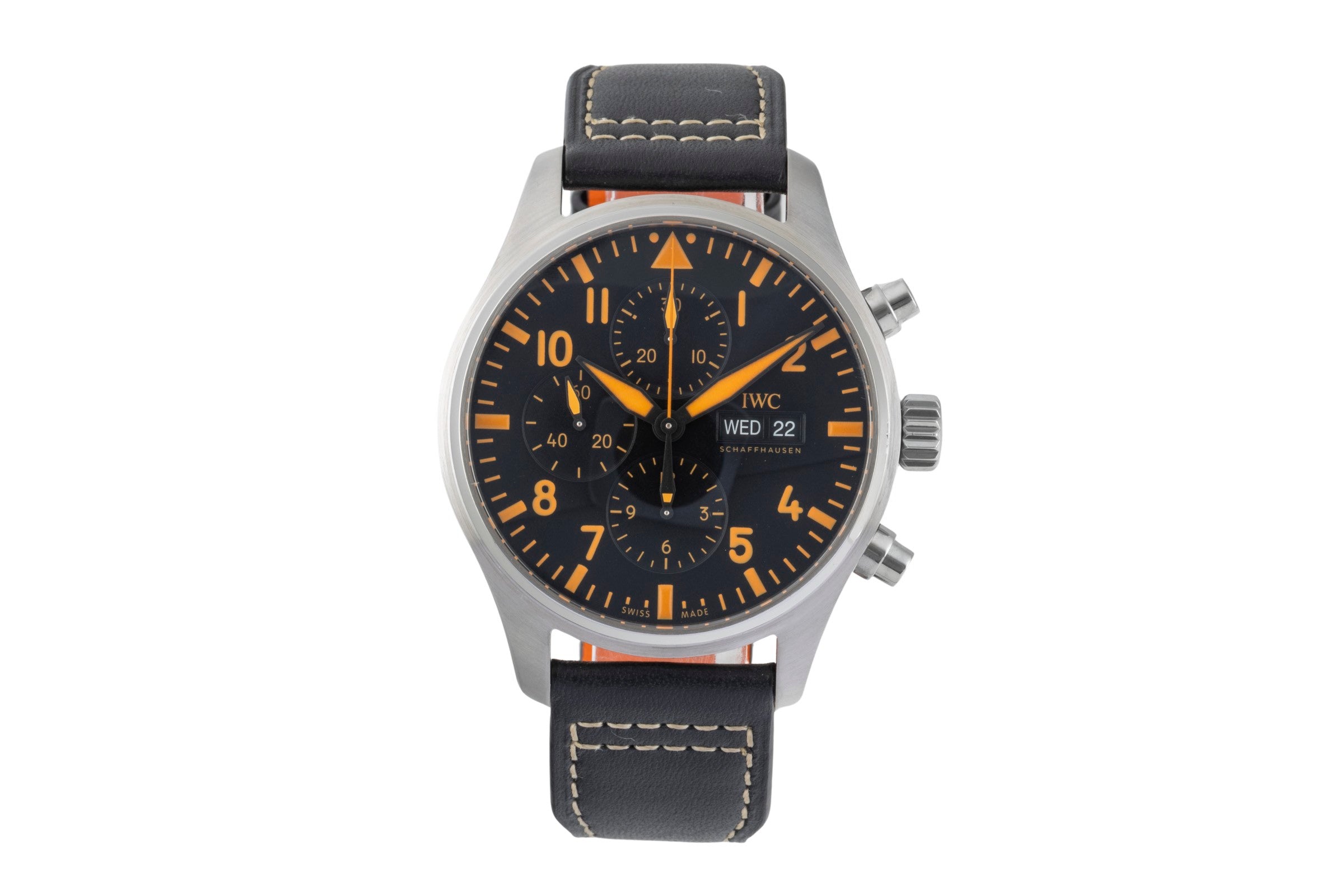 IWC Pilot "Orange Sandstorm" Chronograph Stahl Automatik Ref. IW377730 B&P 2021 [2601224]