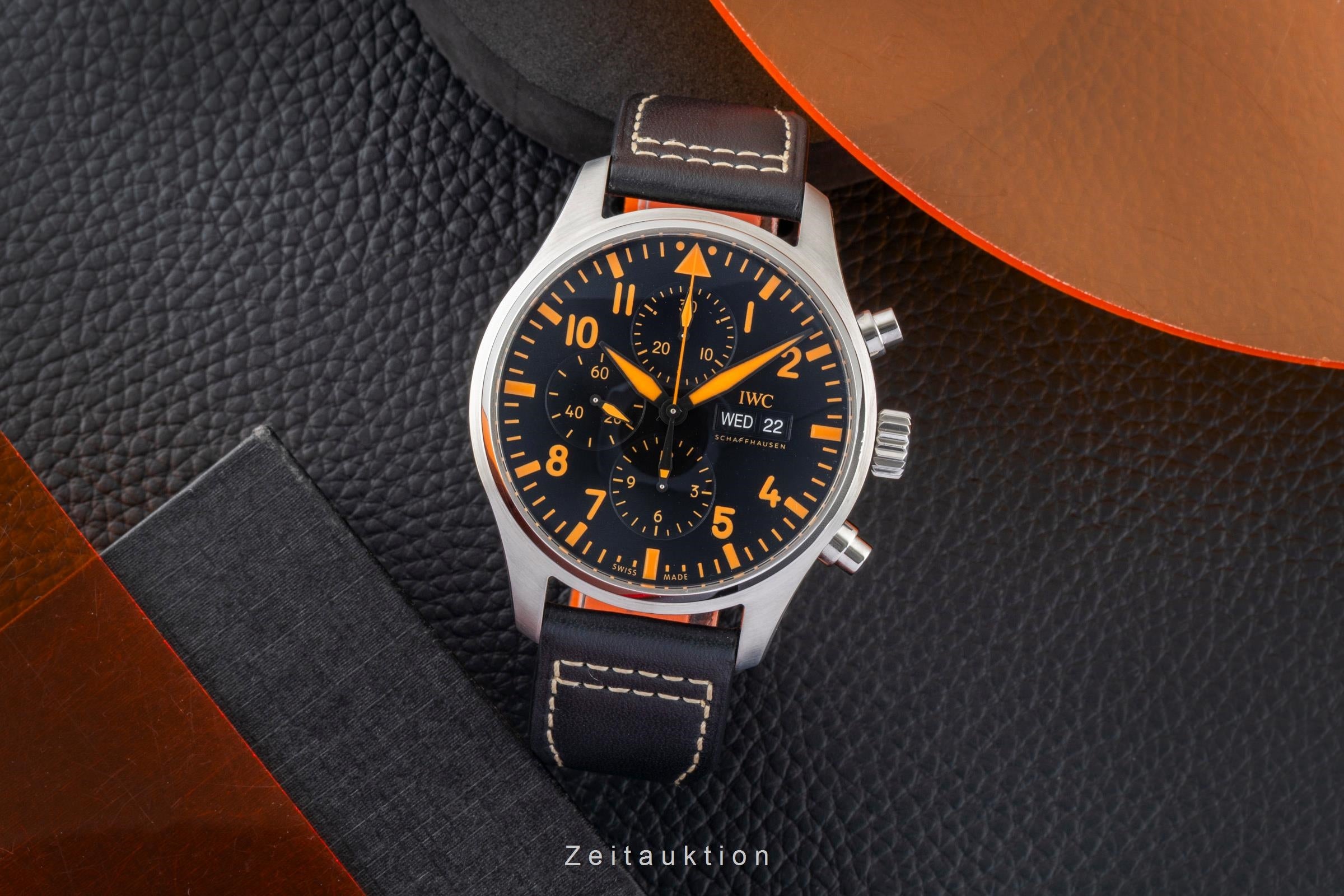 IWC Pilot "Orange Sandstorm" Chronograph Stahl Automatik Ref. IW377730 B&P 2021 [2601224]