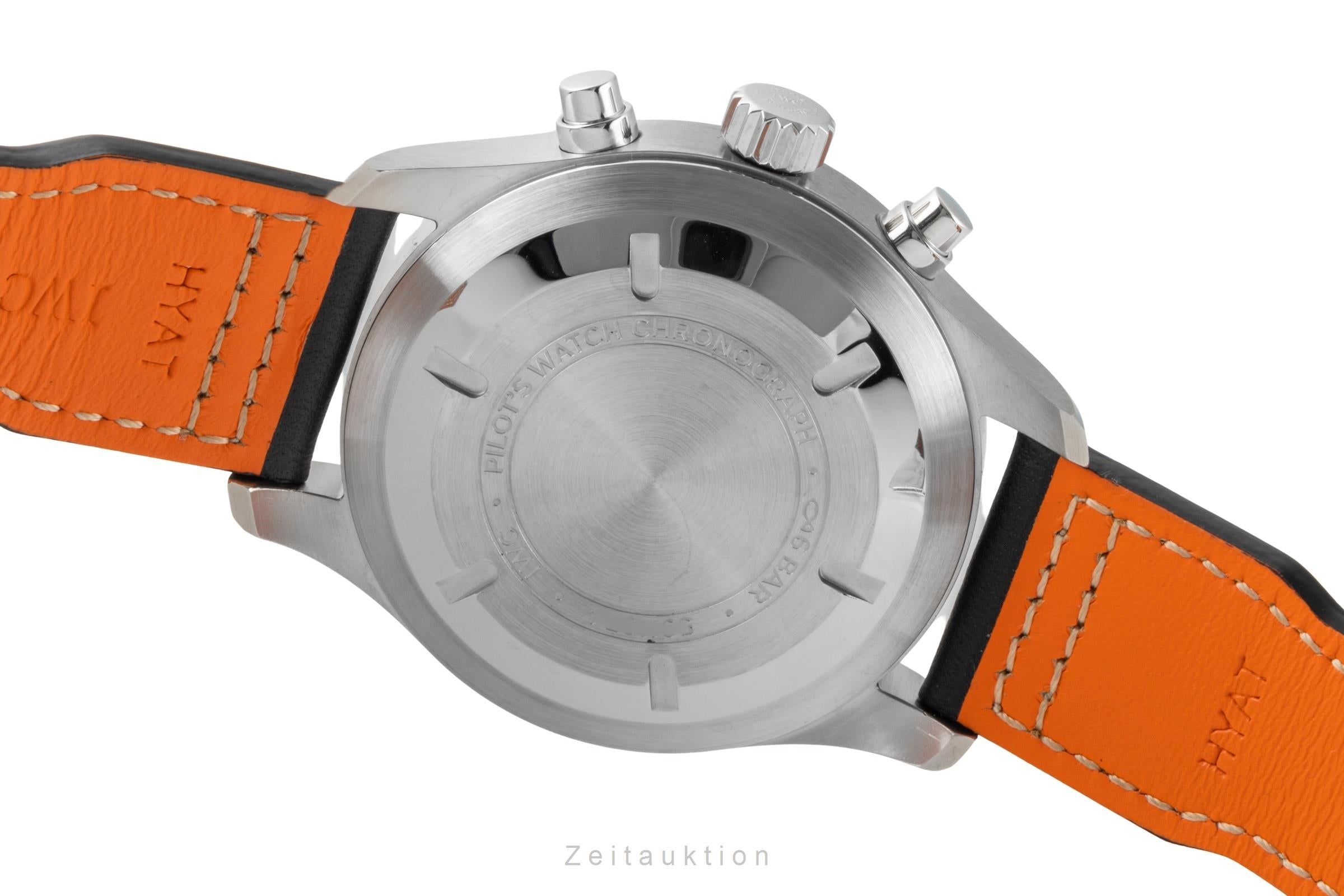IWC Pilot "Orange Sandstorm" Chronograph Stahl Automatik Ref. IW377730 B&P 2021 [2601224]