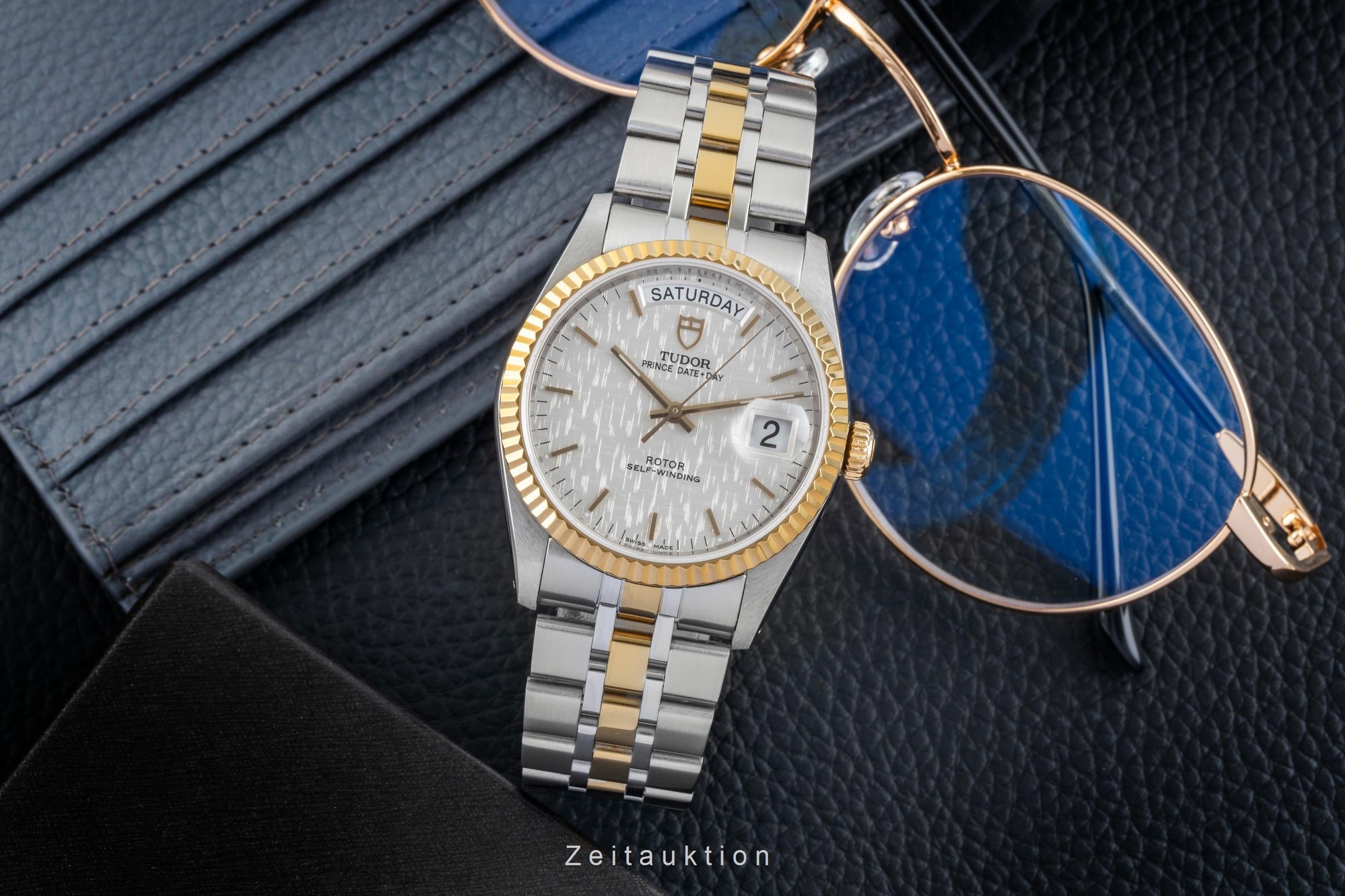 Tudor Oyster Prince Date Day Stahl Gold Automatik Herrenuhr Ref. 76213  [2601228]