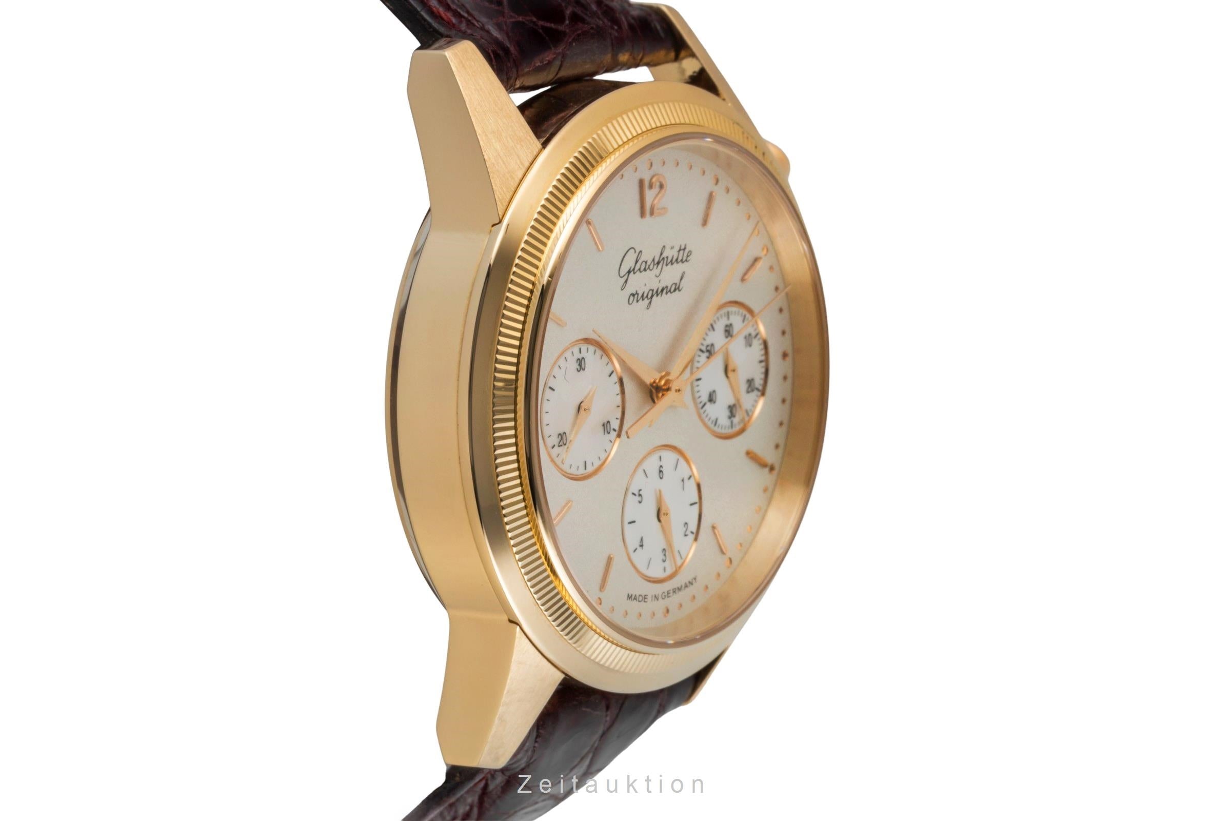 Glashütte Senator chronograph 18 ct gold automatic men's watch 10-66-01-01-05 Limited  [2601241]