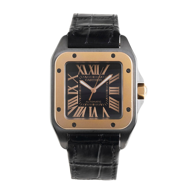 Cartier Santos 100 Stahl / Gold Automatik Herrenuhr Ref. W2020009 B&P 2011 [2601246]