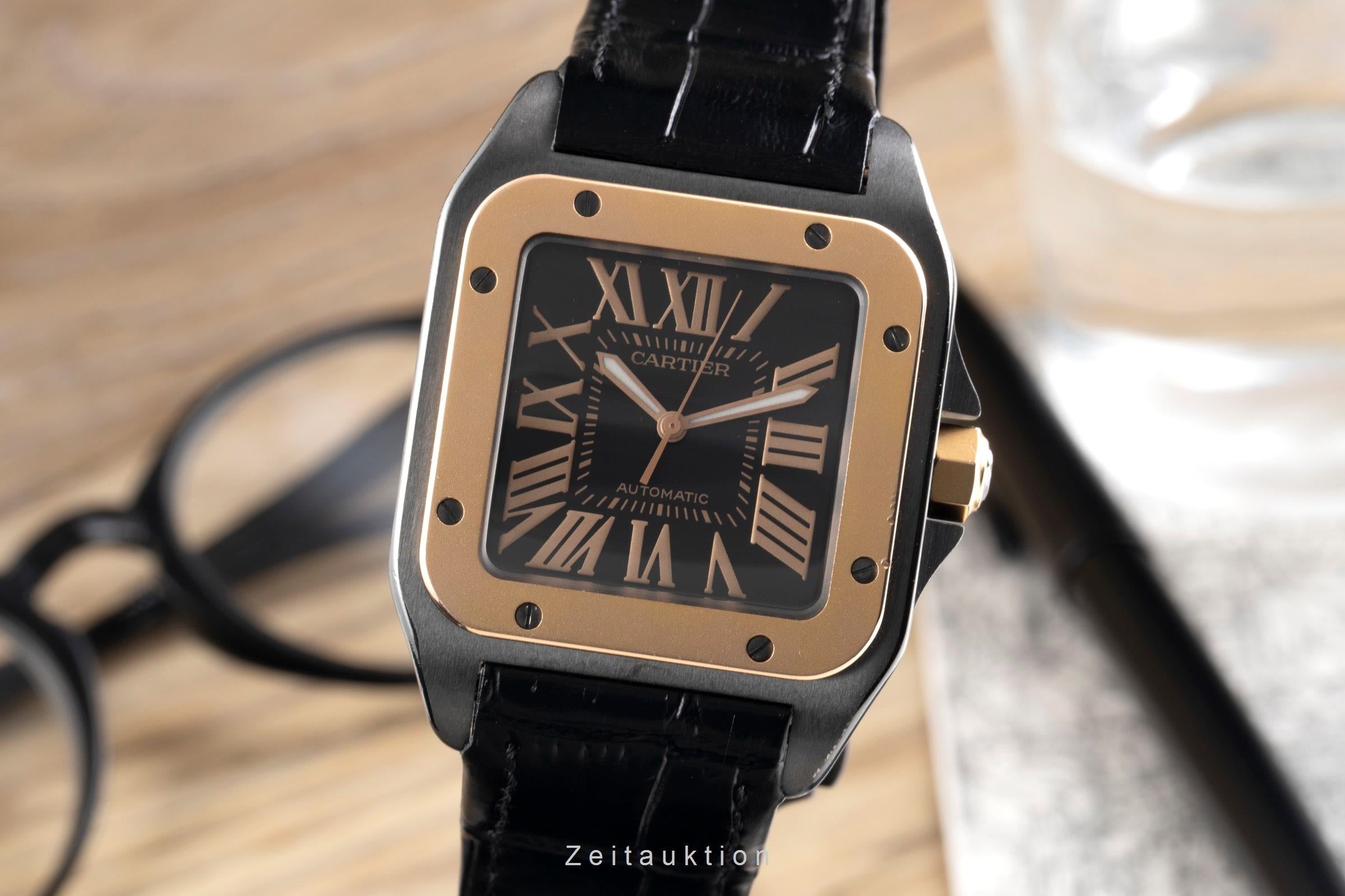 Cartier Santos 100 acero / oro automático reloj para caballeros W2020009  [2601246]
