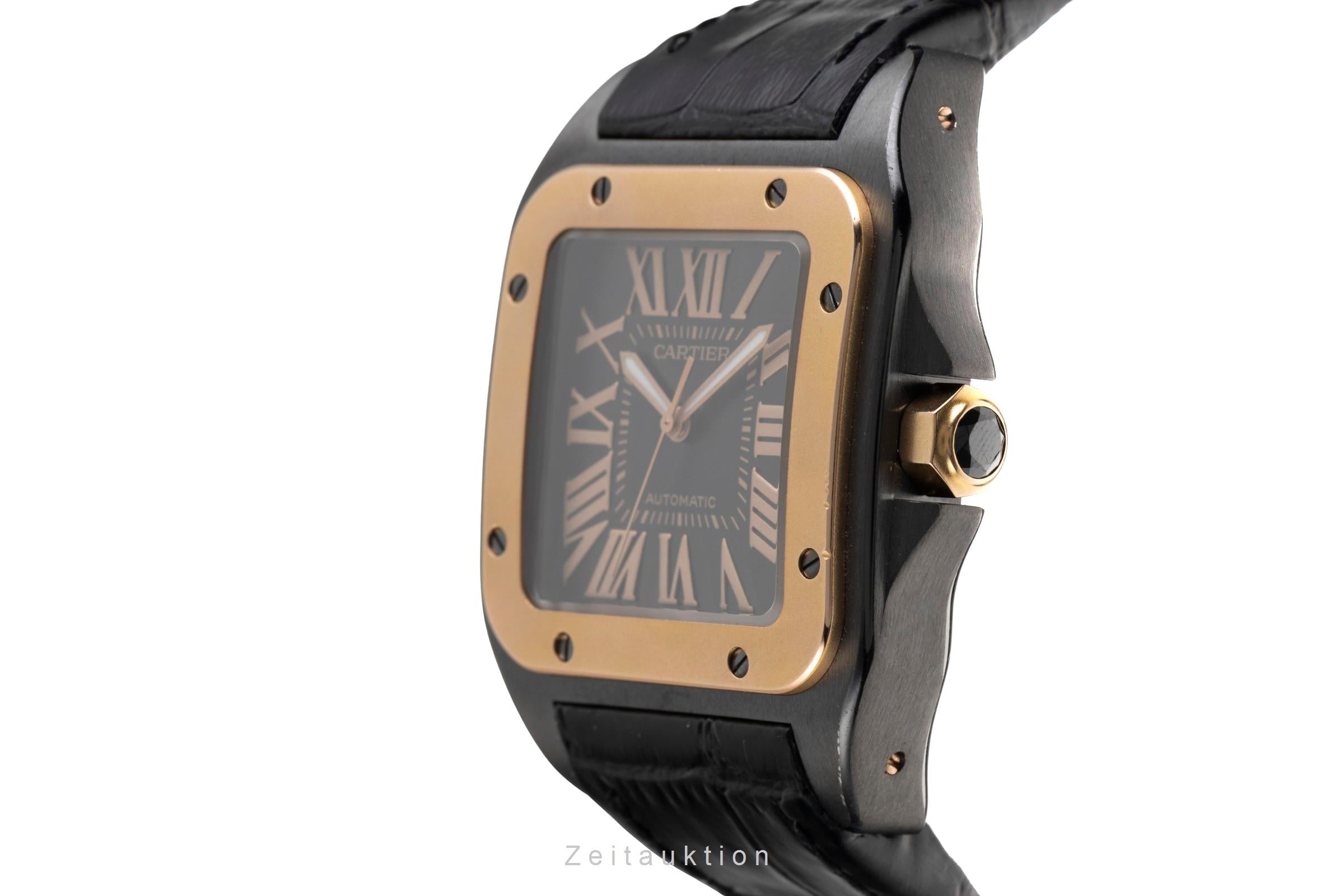 Cartier Santos 100 Stahl / Gold Automatik Herrenuhr Ref. W2020009 B&P 2011 [2601246]