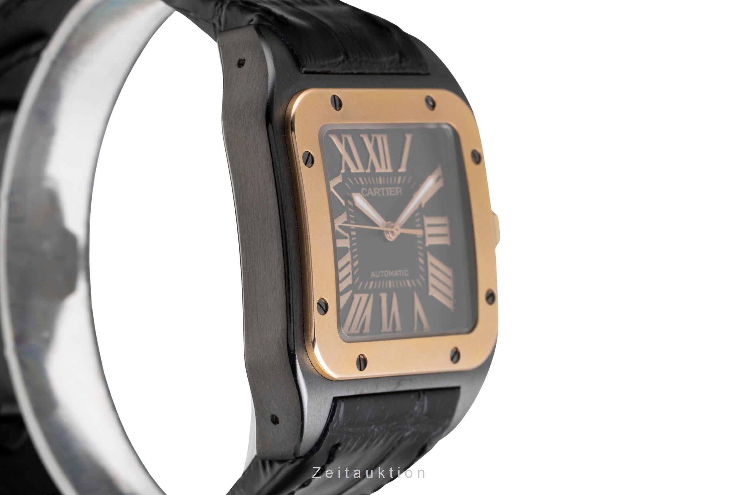 Cartier Santos 100 Stahl / Gold Automatik Herrenuhr Ref. W2020009 B&P 2011 [2601246]