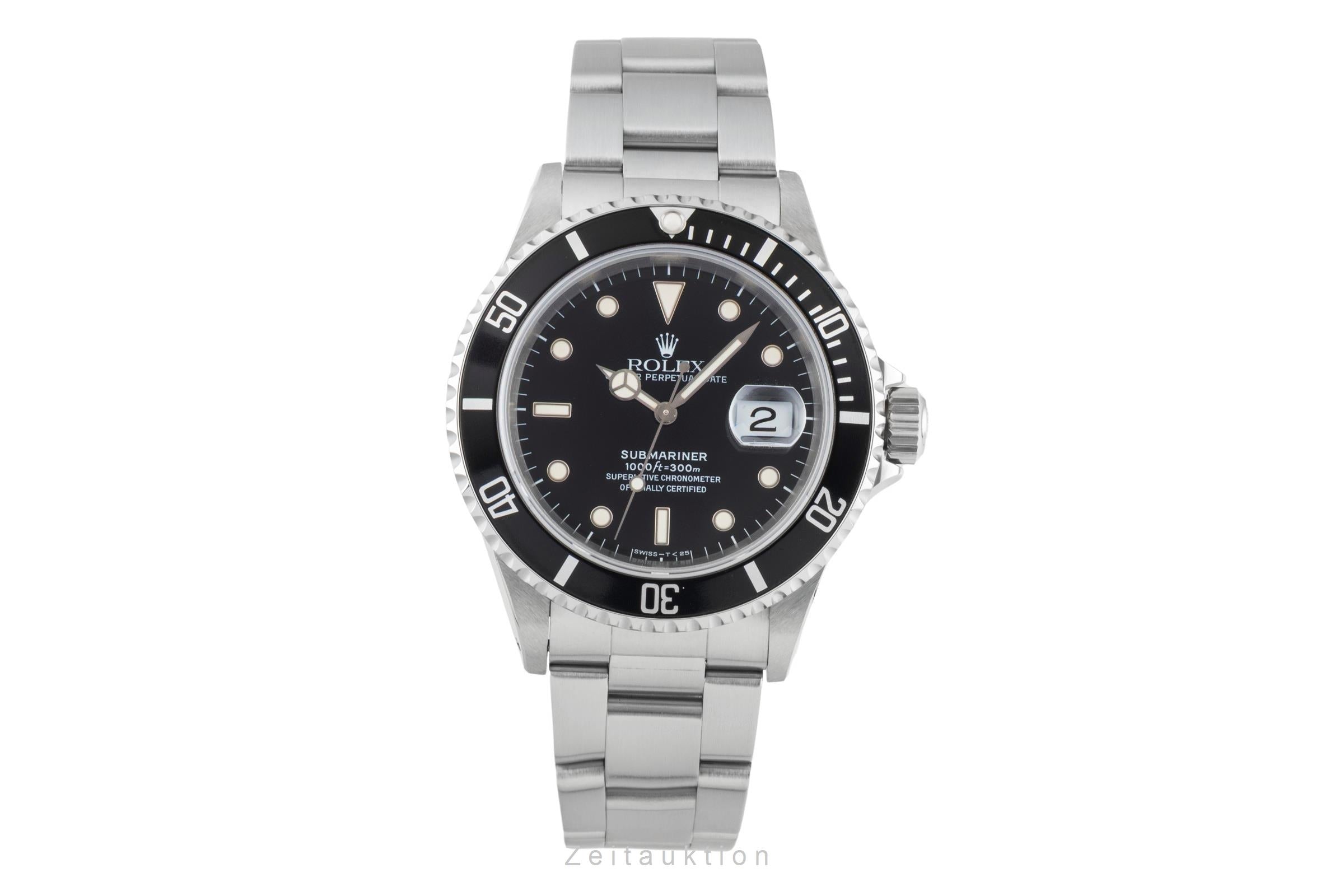Rolex Submariner Date 40 Stahl Automatik Herrenuhr Ref. 16610 B&P 1996 [2601250]
