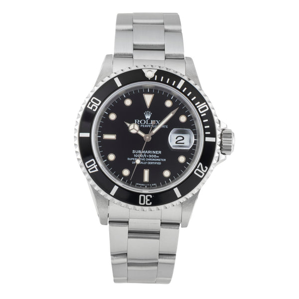 Rolex Submariner Date 40 Stahl Automatik Herrenuhr Ref. 16610 B&P 1996 [2601250]