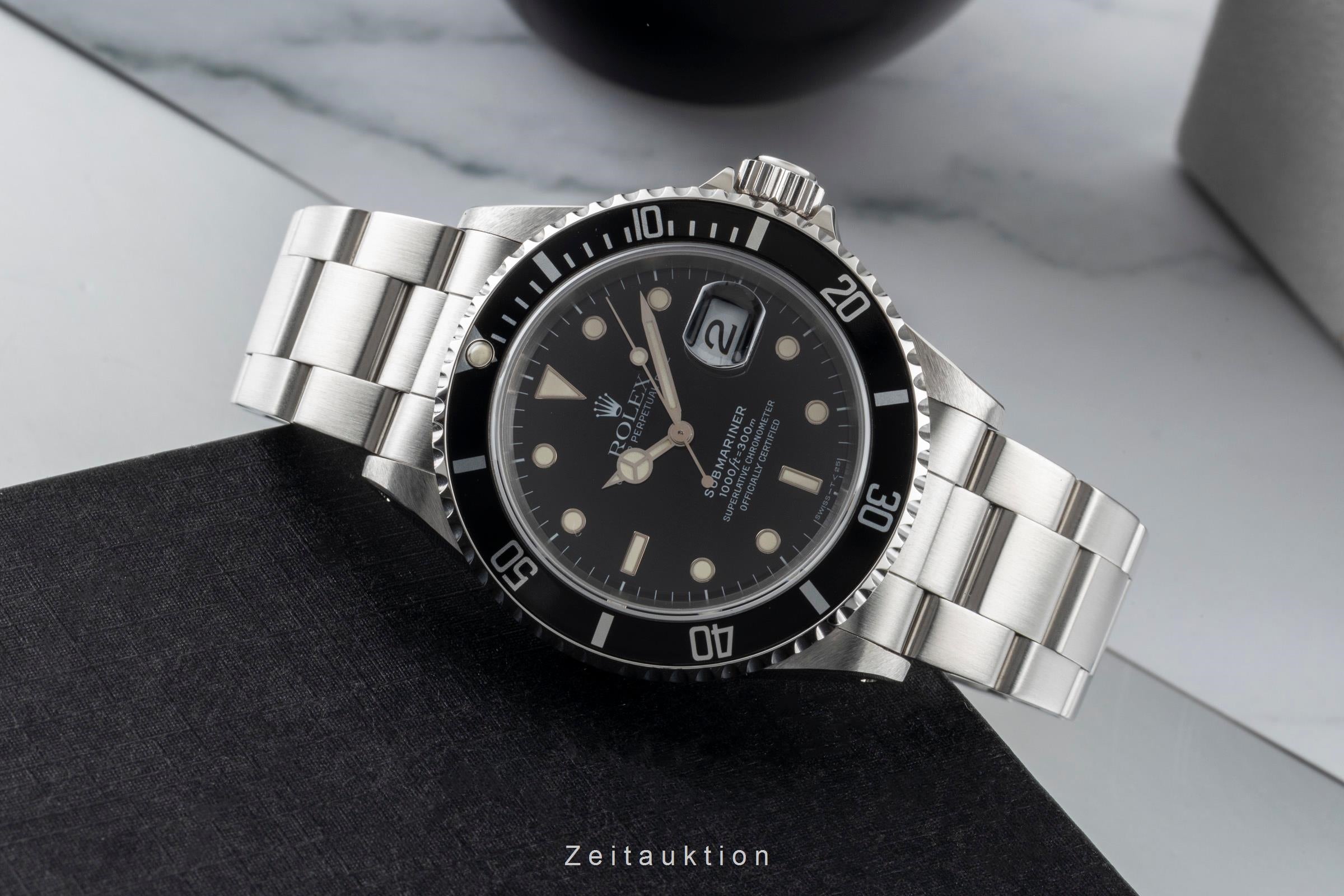 Rolex Submariner Date 40 Stahl Automatik Herrenuhr Ref. 16610 B&P 1996 [2601250]