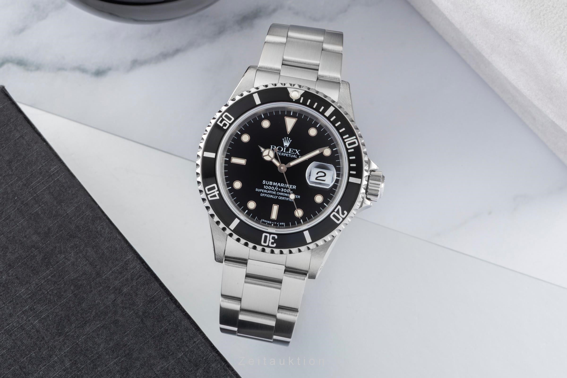 Rolex Submariner Date 40 Stahl Automatik Herrenuhr Ref. 16610 B&P 1996 [2601250]