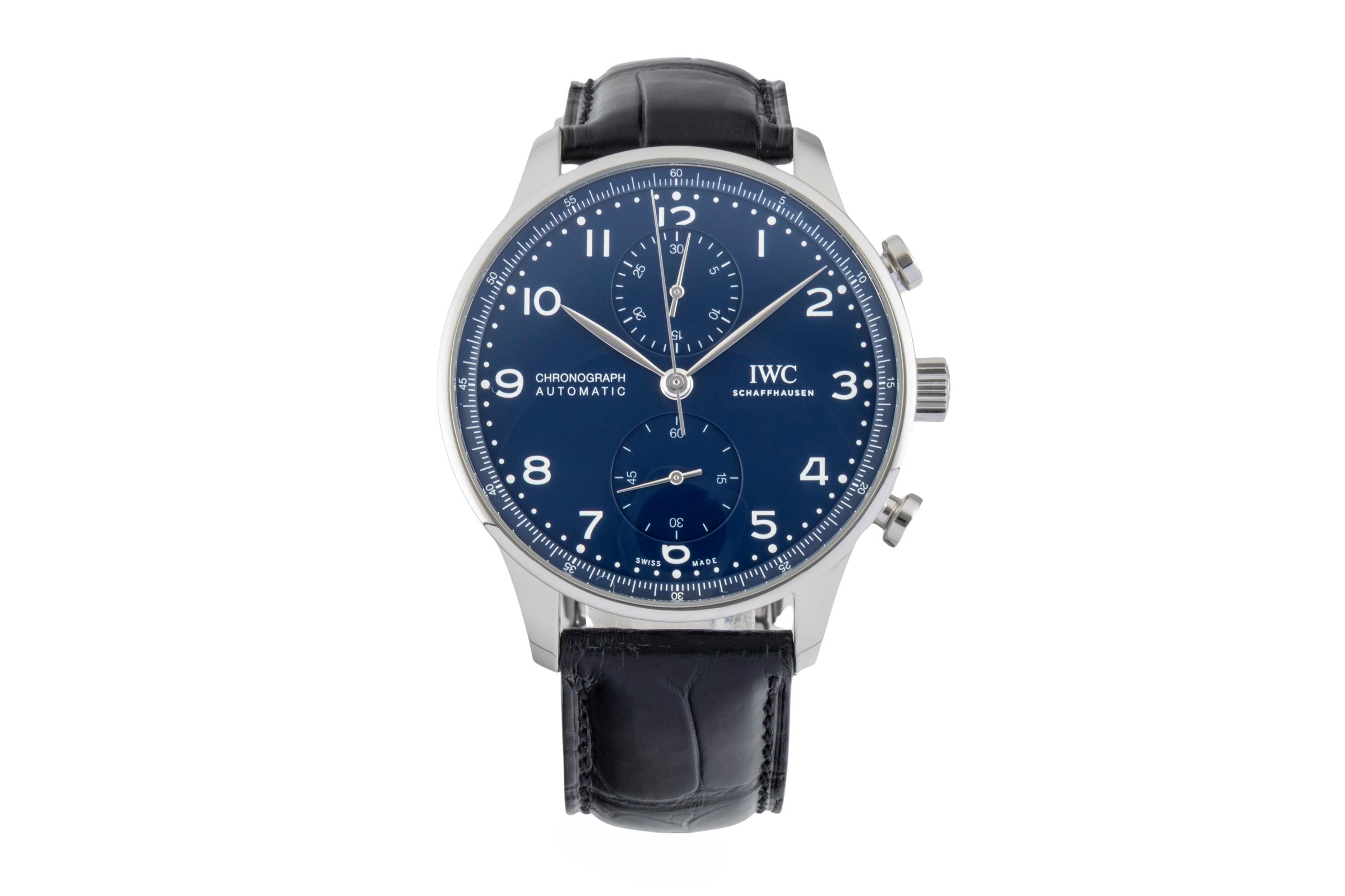 IWC Portugieser chronograph steel automatic men's watch IW371601 LP: 9100EUR Limited  [2601252]