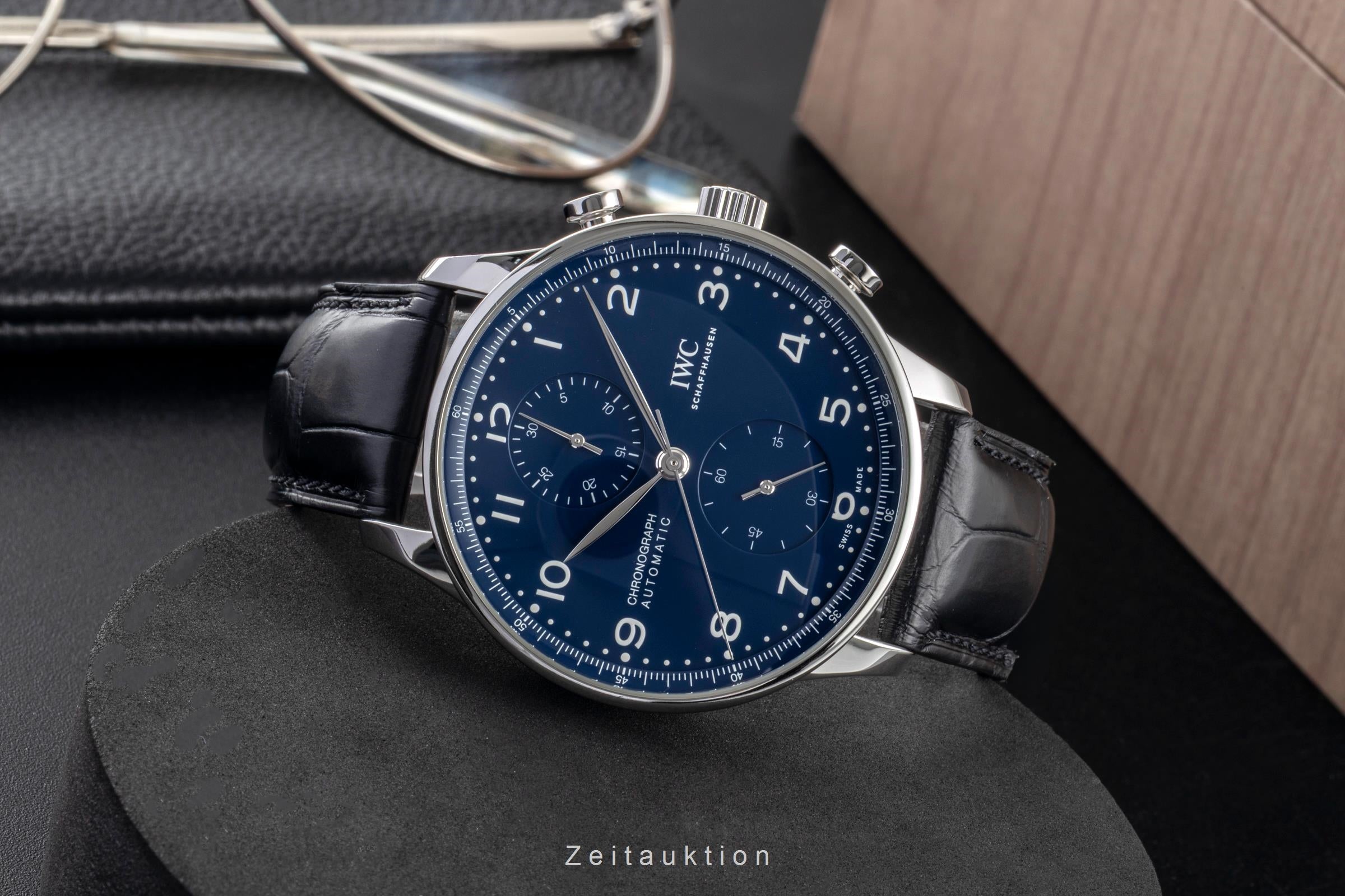 IWC Portugieser chronographe acier automatique montre pour hommes IW371601 LP: 9100EUR Limited  [2601252]