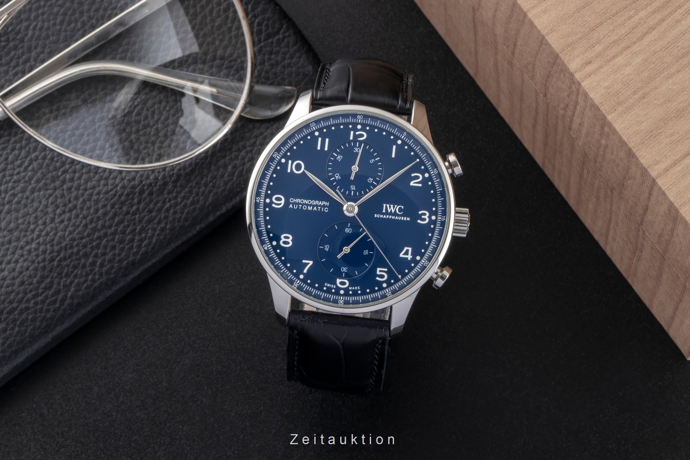 IWC Portugieser chronographe acier automatique montre pour hommes IW371601 LP: 9100EUR Limited  [2601252]