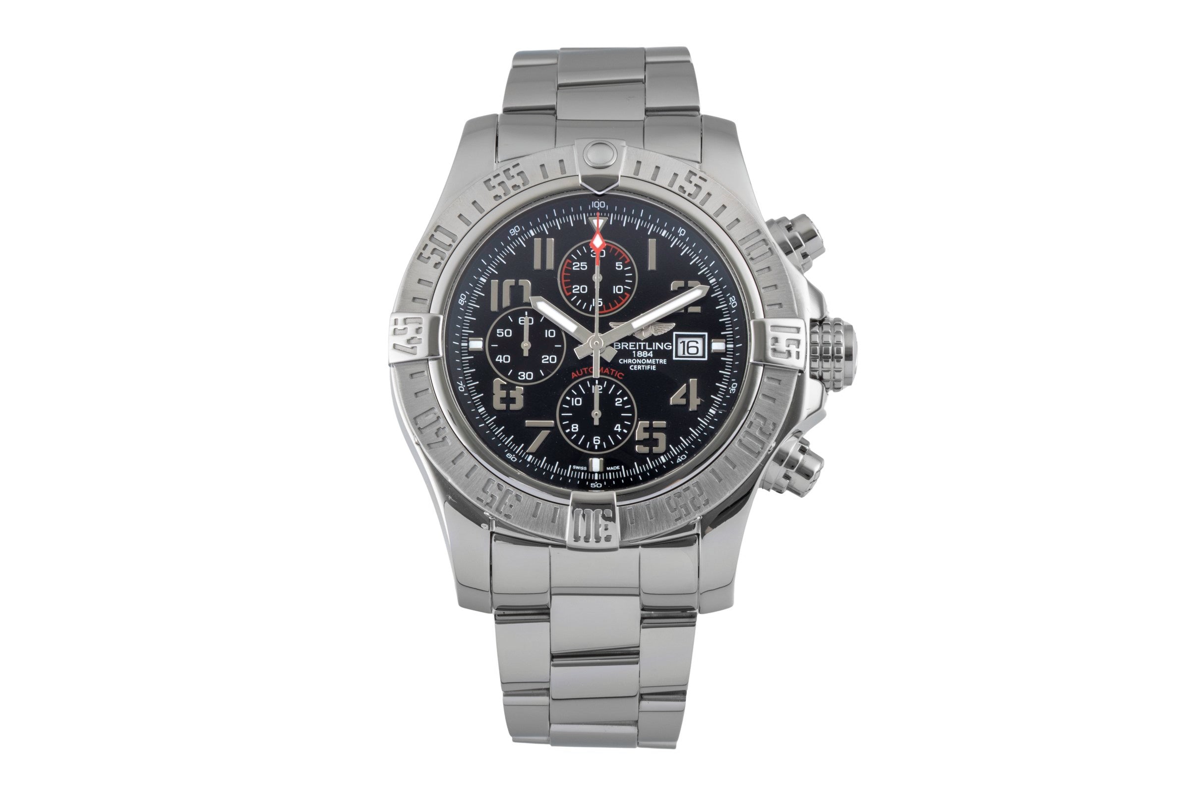 Breitling Super Avenger II Chrono Stahl Automatik Ref. A1337111/BC28 B&P 2013 [2601263]