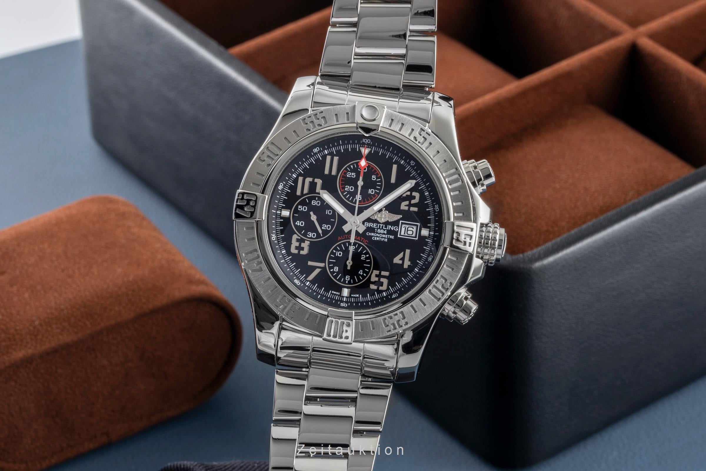 Breitling Super Avenger II Chrono Stahl Automatik Ref. A1337111/BC28 B&P 2013 [2601263]