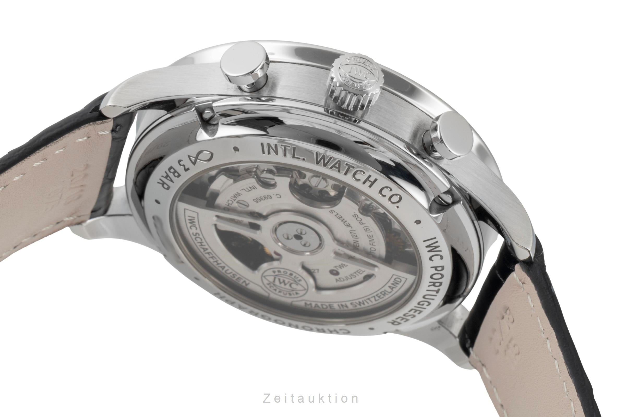 IWC Portugieser Chronograph Green Dial Stahl Automatik Herrenuhr IW371615  [2601269]