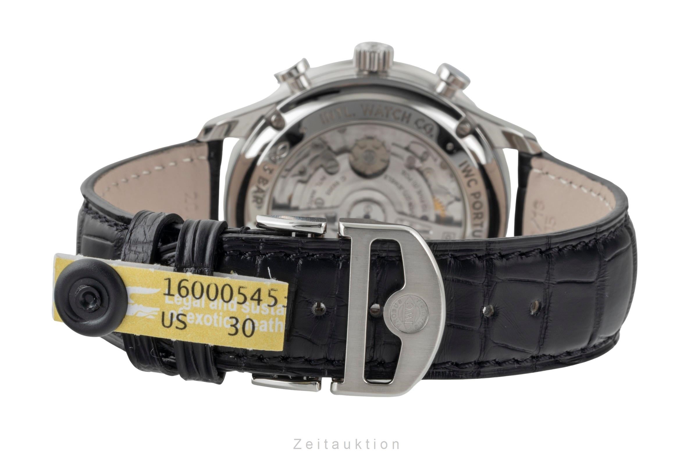 IWC Portugieser Chronograph Green Dial Stahl Automatik Herrenuhr IW371615  [2601269]