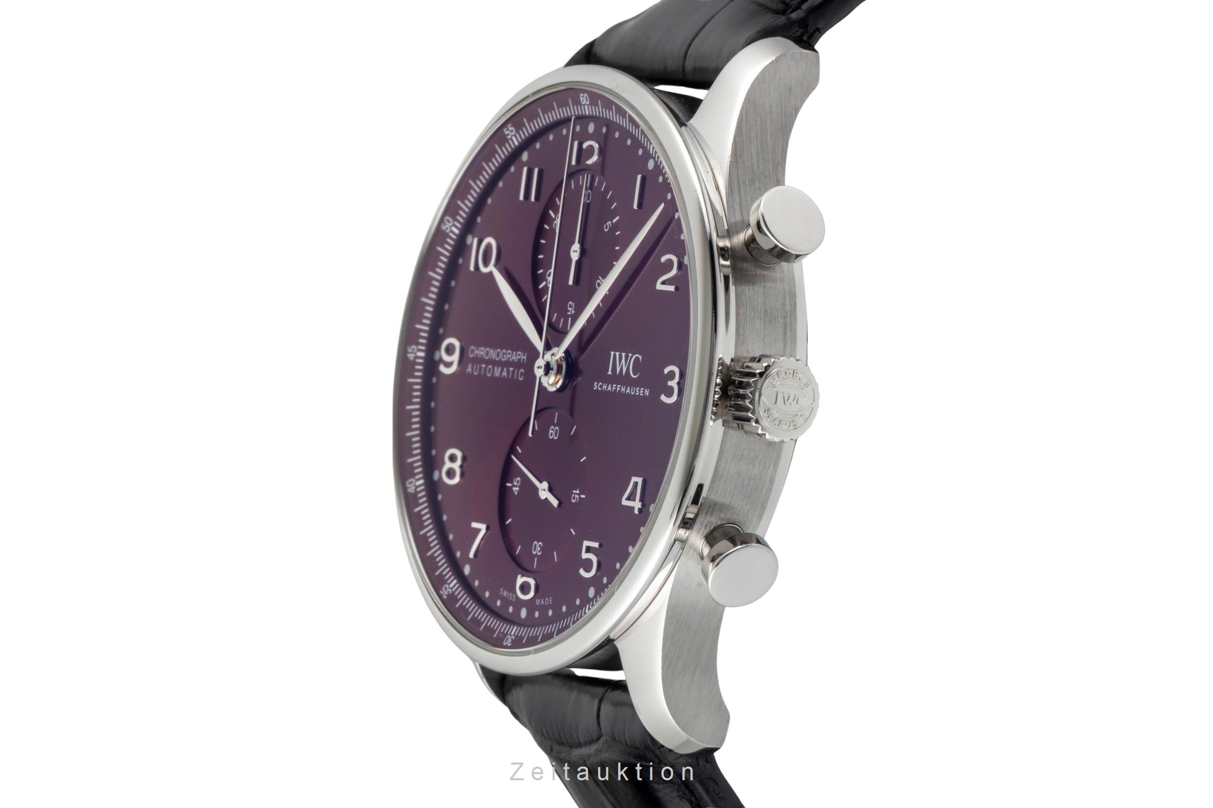 IWC Portugieser Chronograph Red Dial Stahl Automatik Herrenuhr Ref. IW371616 [2601270]