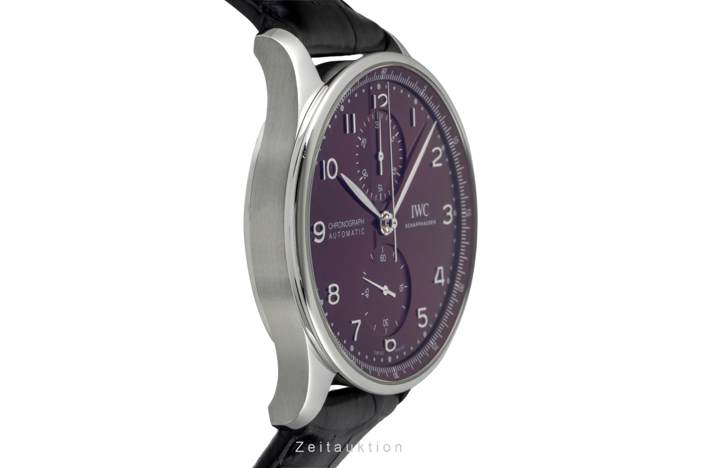 IWC Portugieser Chronograph Red Dial Stahl Automatik Herrenuhr Ref. IW371616 [2601270]