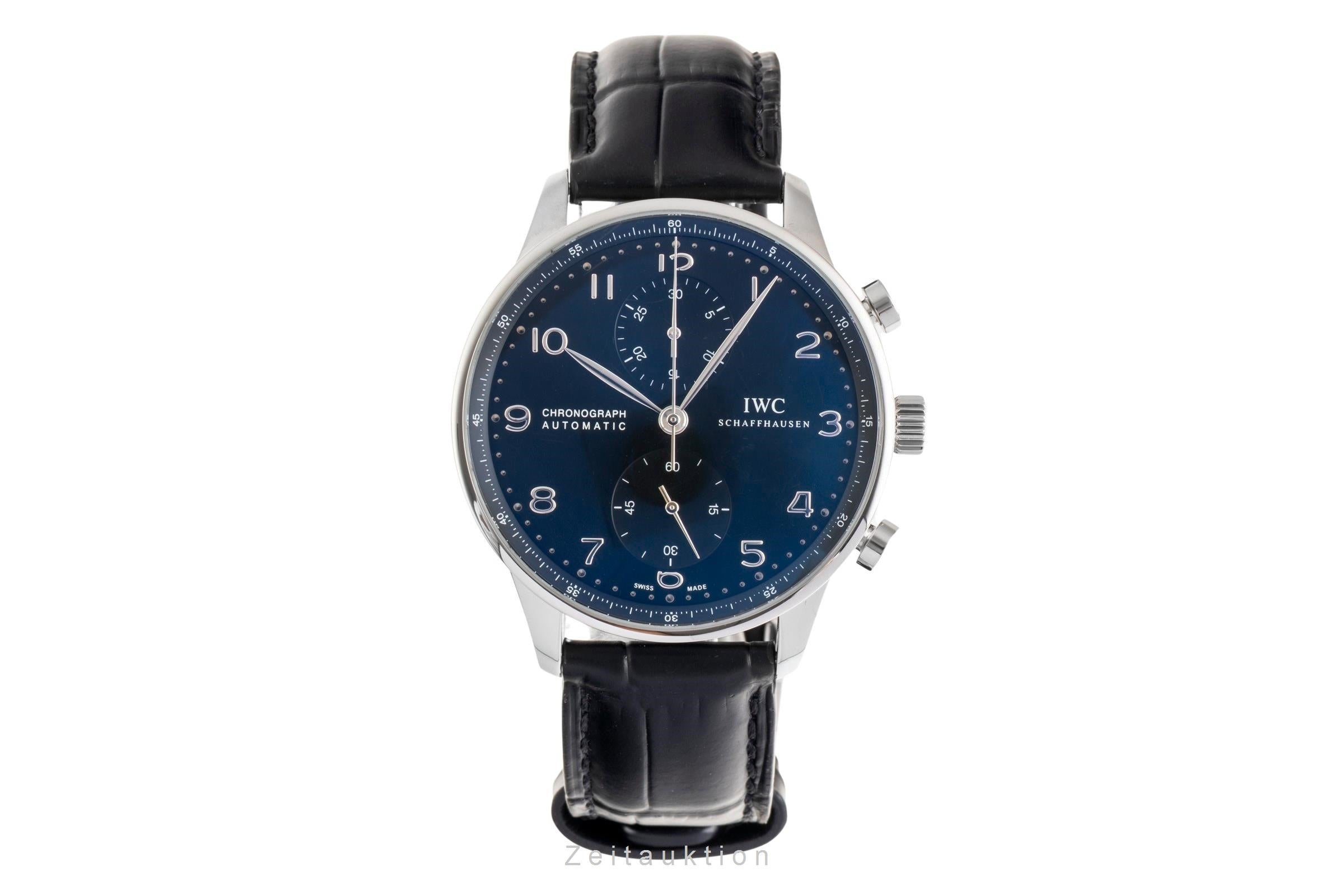 IWC Portugieser cronografo acciaio automatismo orologio da uomo IW371447 LP: 9100EUR  [2601271]
