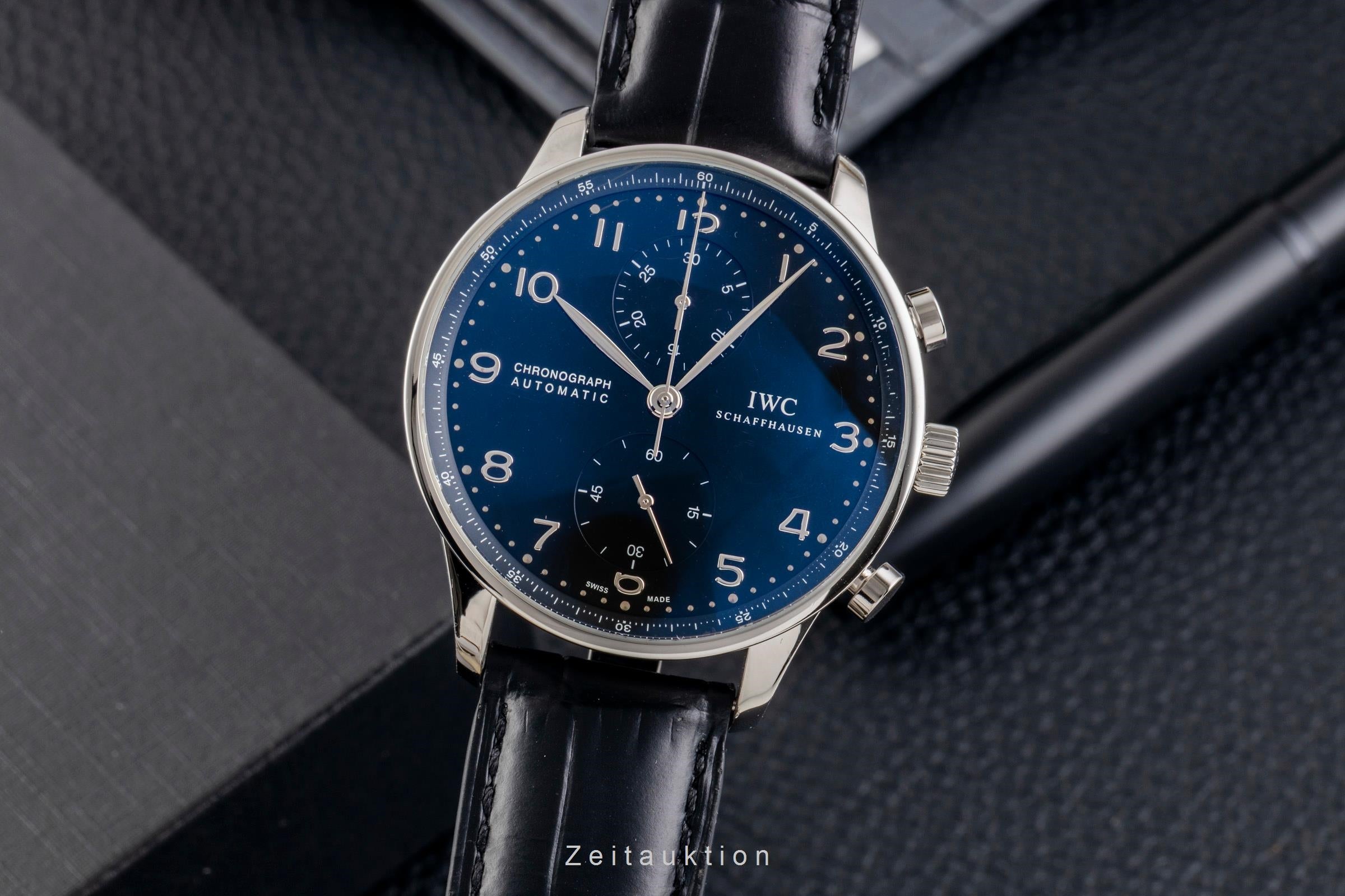 IWC Portugieser cronógrafo acero automático reloj para caballeros IW371447 LP: 9100EUR  [2601271]