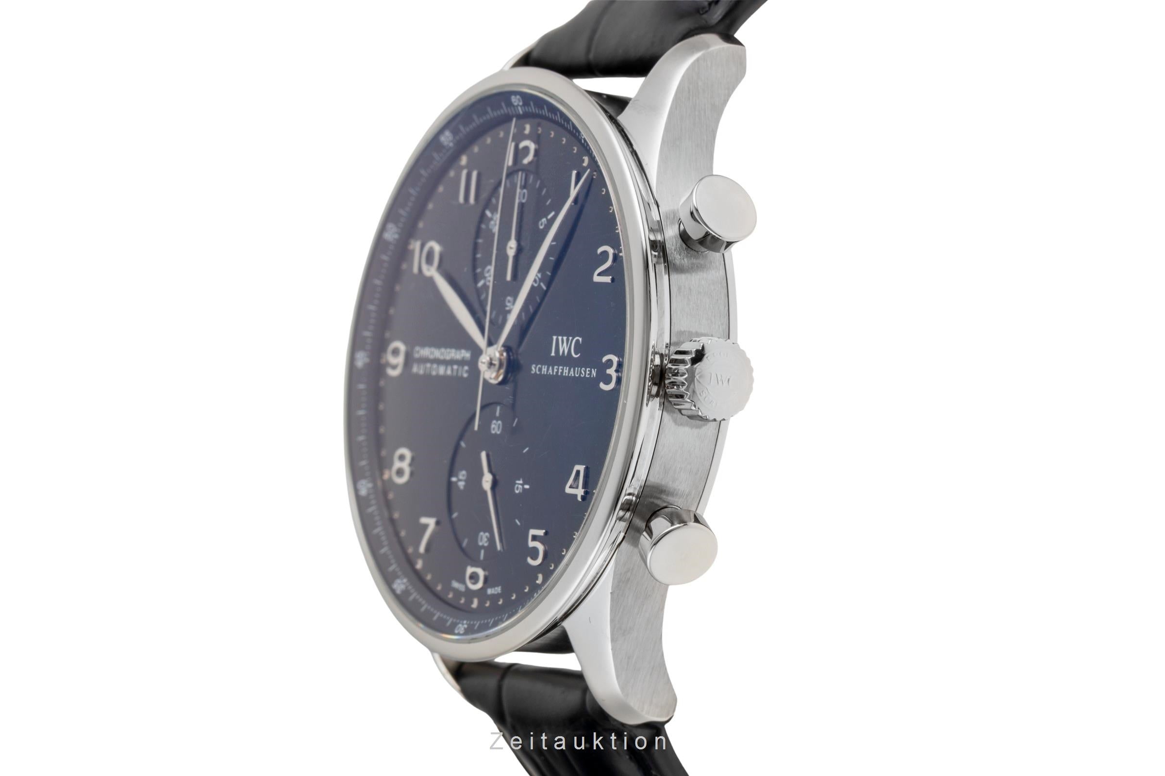 IWC Portugieser cronografo acciaio automatismo orologio da uomo IW371447 LP: 9100EUR  [2601271]