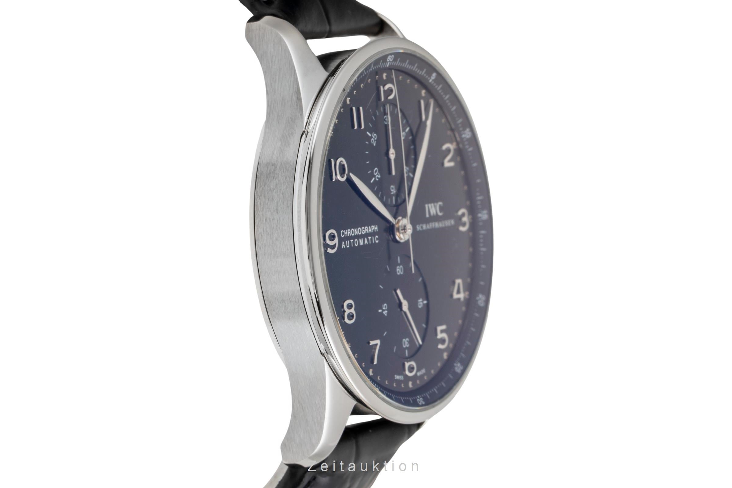 IWC Portugieser cronografo acciaio automatismo orologio da uomo IW371447 LP: 9100EUR  [2601271]