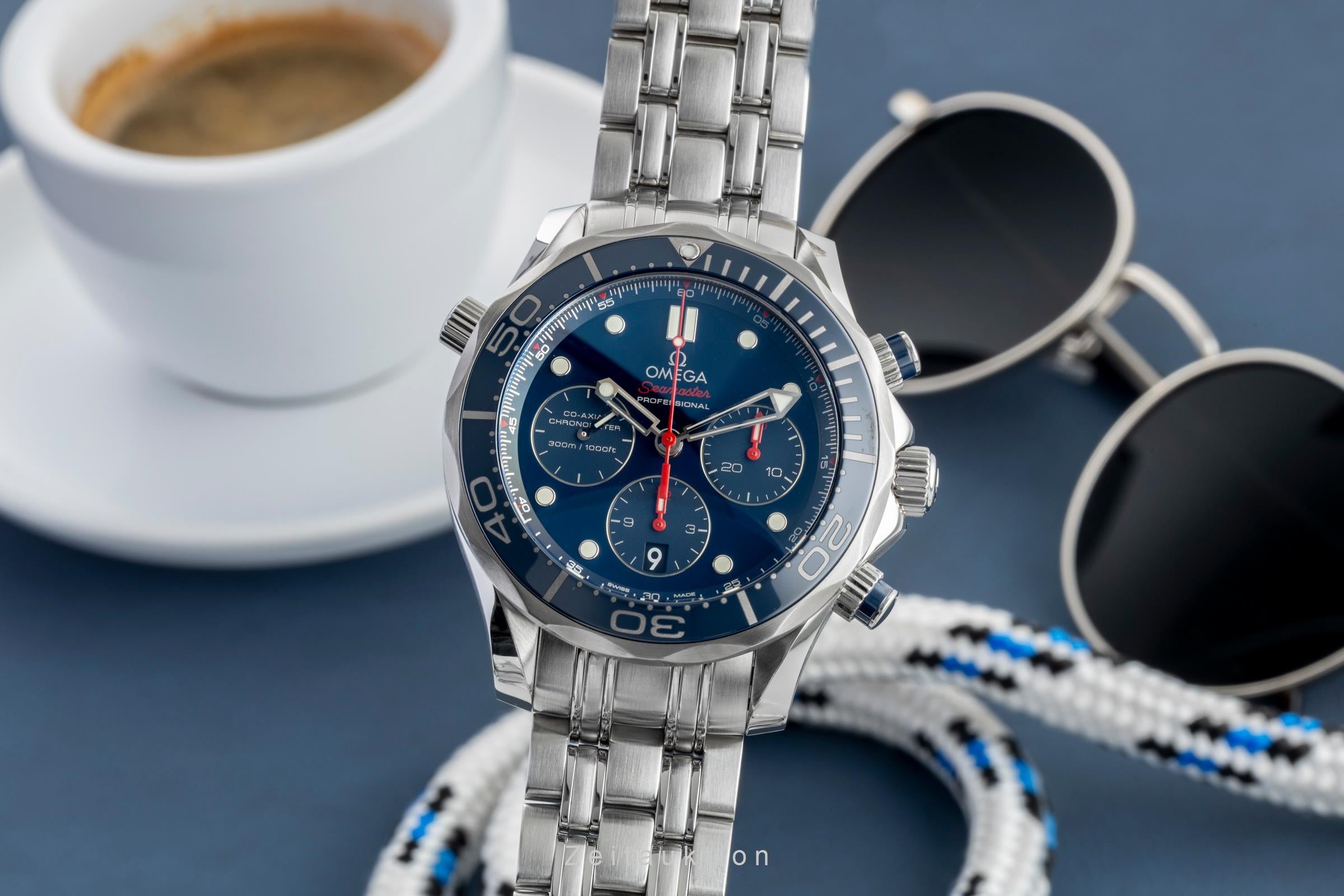 Omega Seamaster Diver 300M Chronograph 44MM Ref. 212.30.44.50.03.001 B&P [2601280]