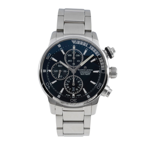 Maurice Lacroix Pontos chronographe acier automatique montre pour hommes PT 6008-SS002-330  [2601284]