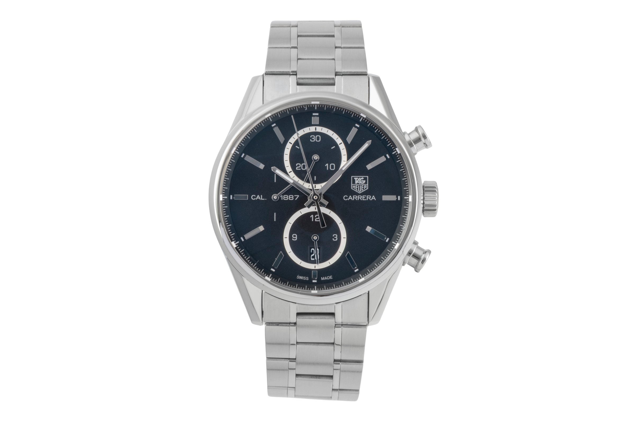 Tag Heuer Carrera chronograph steel automatic men's watch CAR2110-0  [2601297]