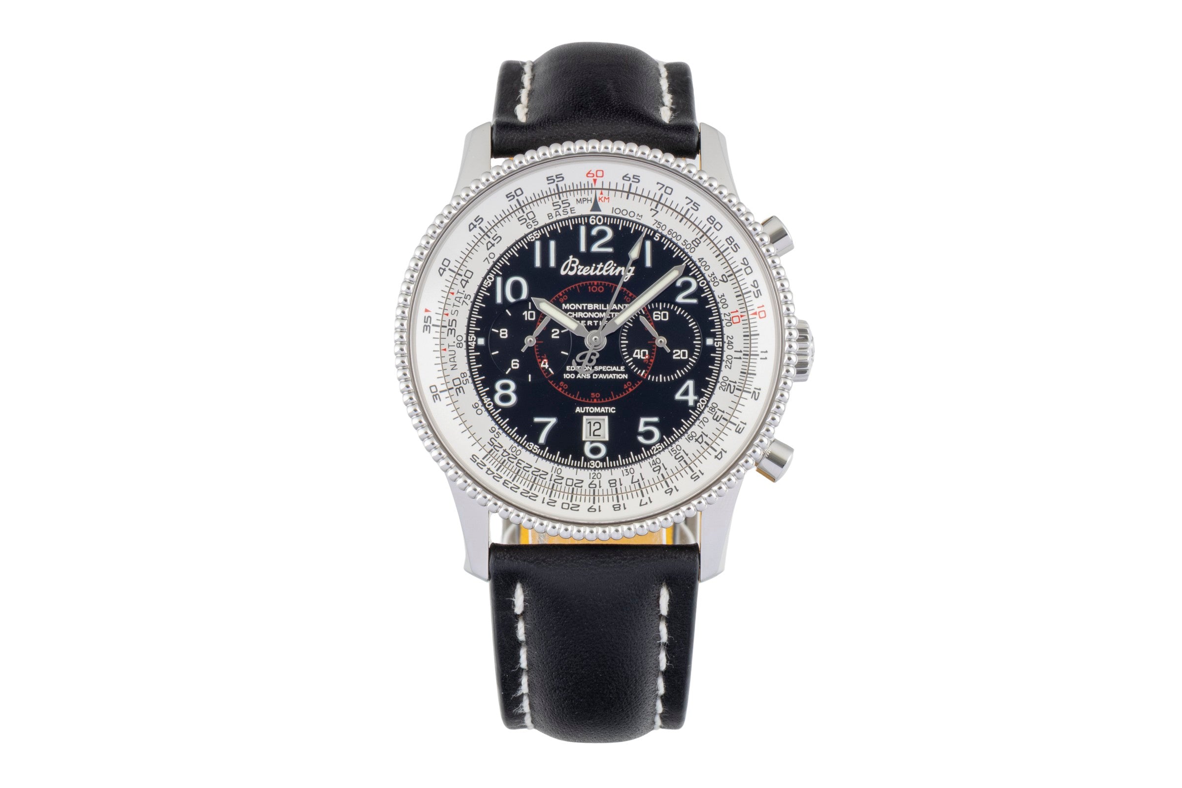 Breitling Montbrillant chronograph steel automatic Kal. B35 Ref