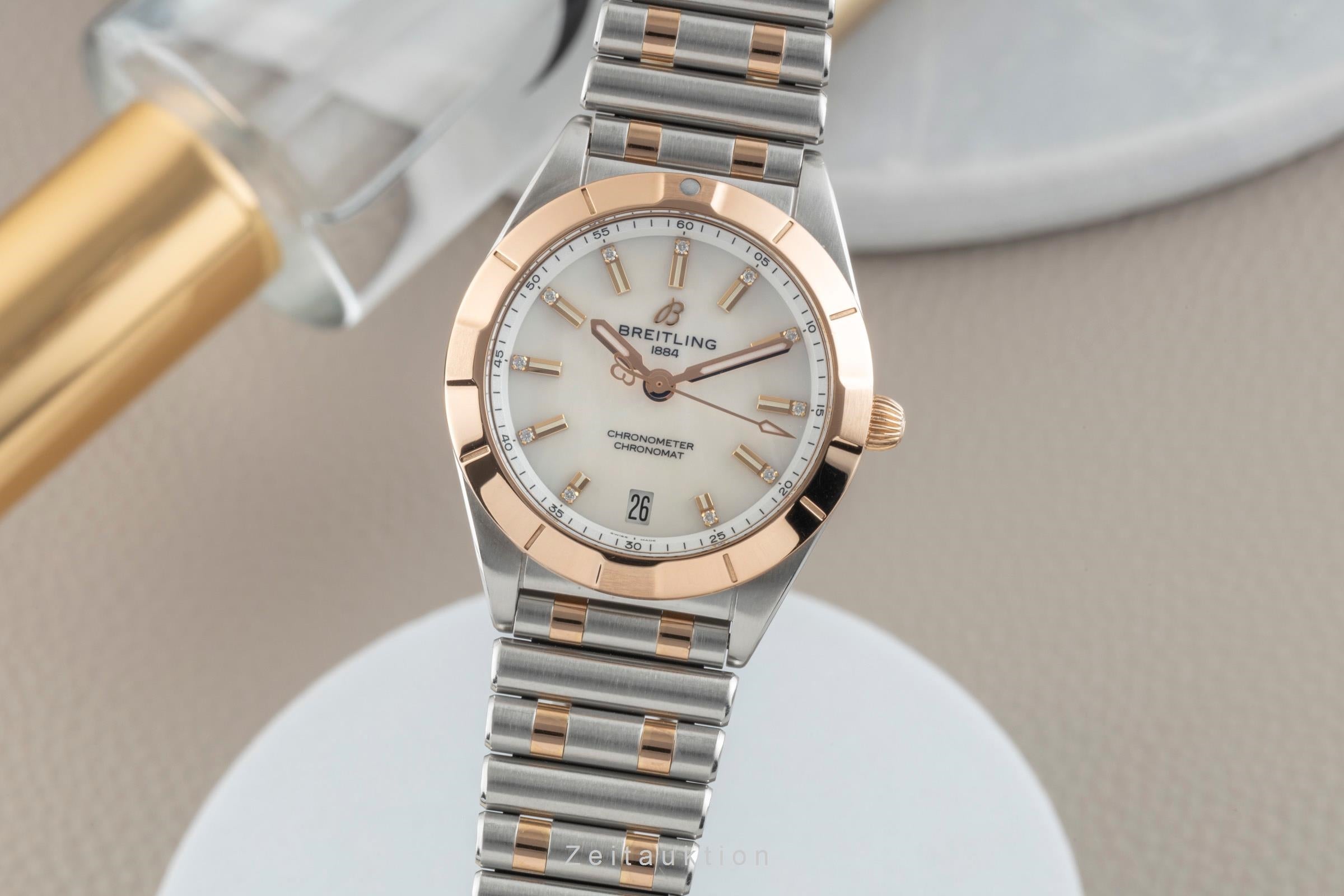 Breitling Chronomat steel / gold quartz women's watch U77310101A2U1 LP: 8800EUR  [2601314]