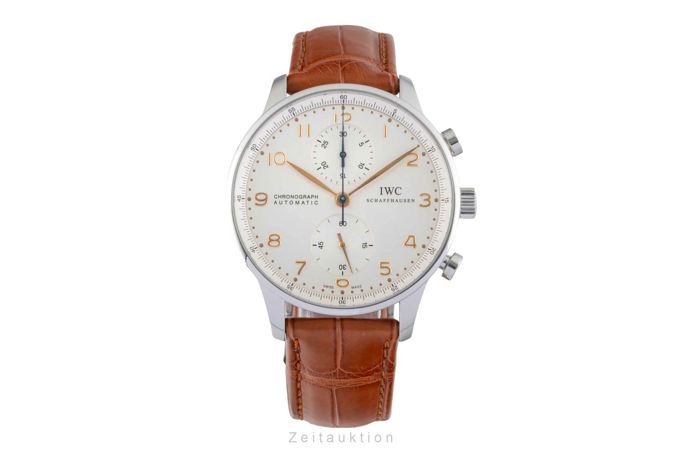 IWC Portugieser chronograph steel automatic men's watch IW371445 LP: 9100EUR  [2601317]