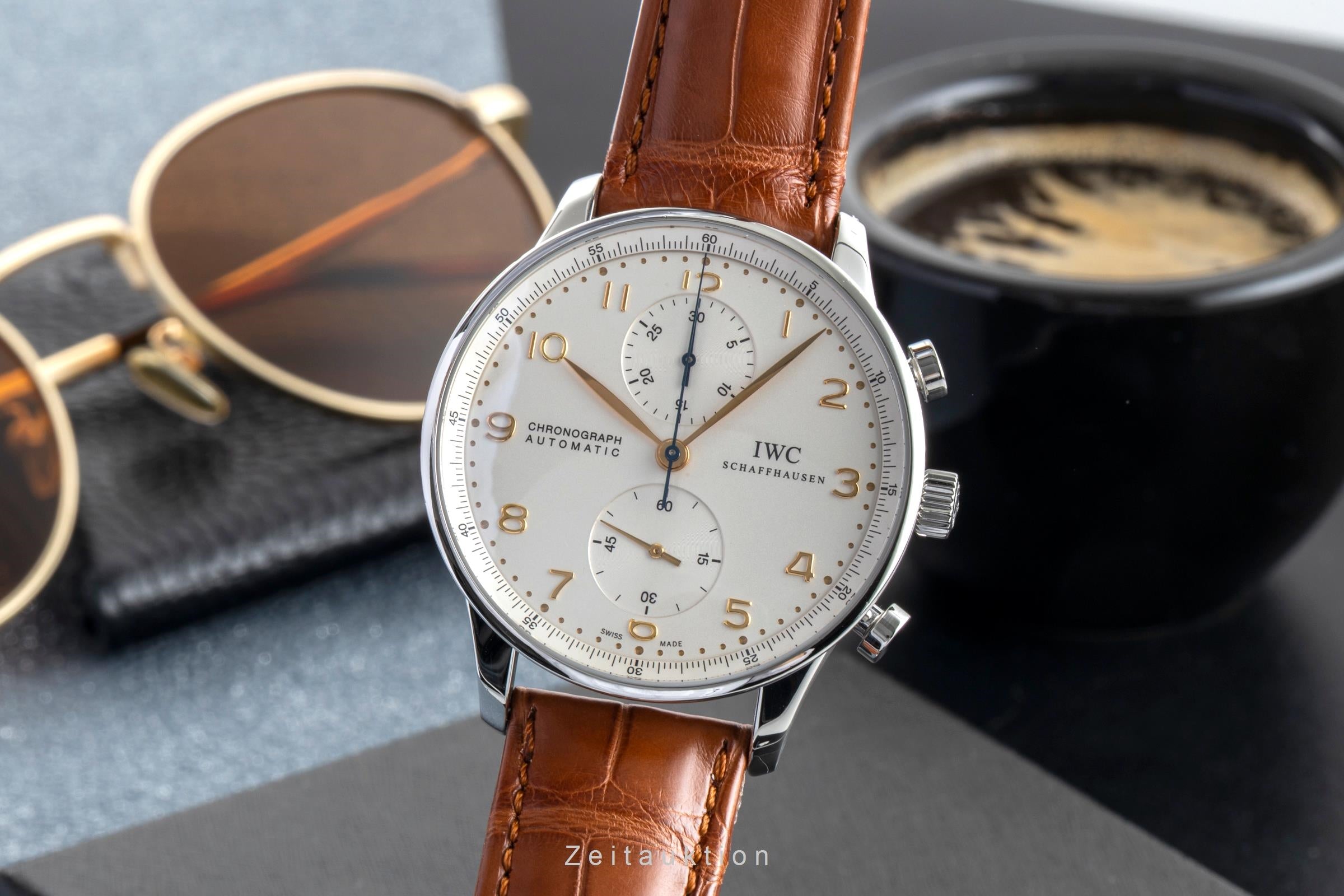 IWC Portugieser Chronograph Stahl Automatik Herrenuhr Ref. IW371445 Papiere 2019 [2601317]