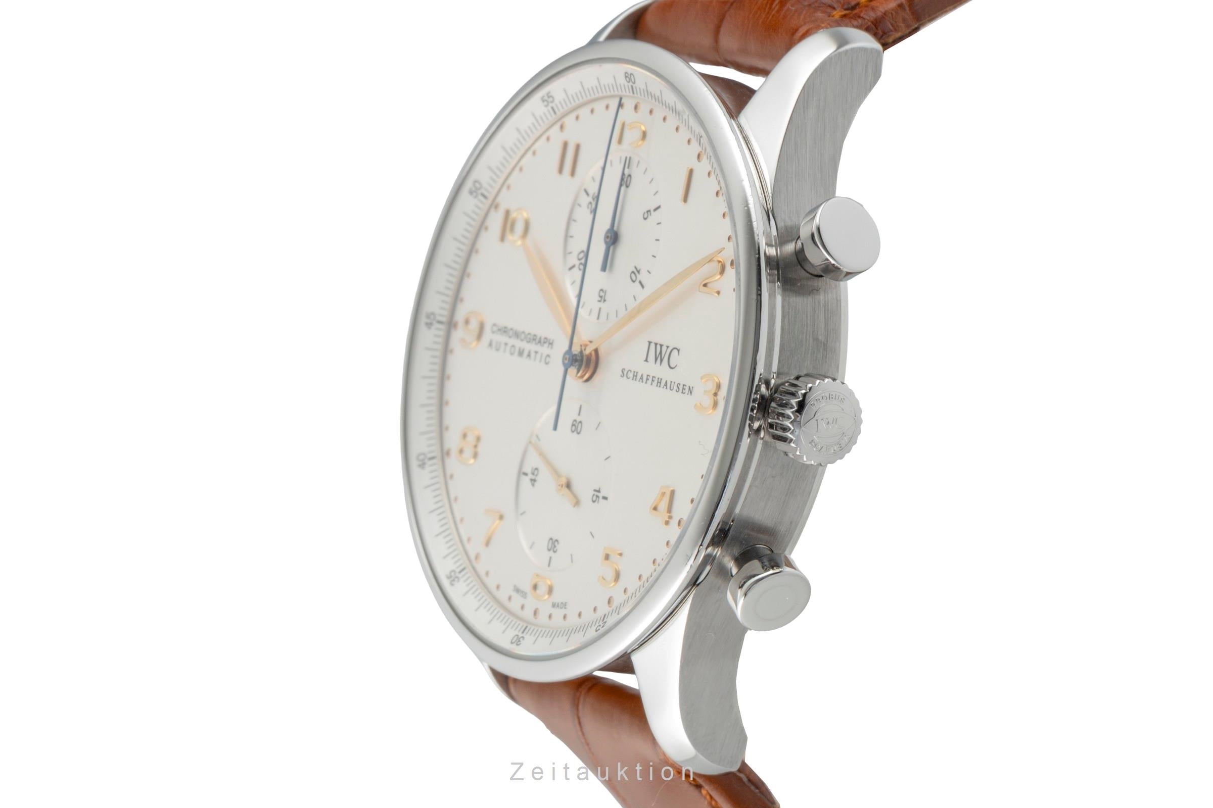 IWC Portugieser chronograph steel automatic men's watch IW371445 LP: 9100EUR  [2601317]