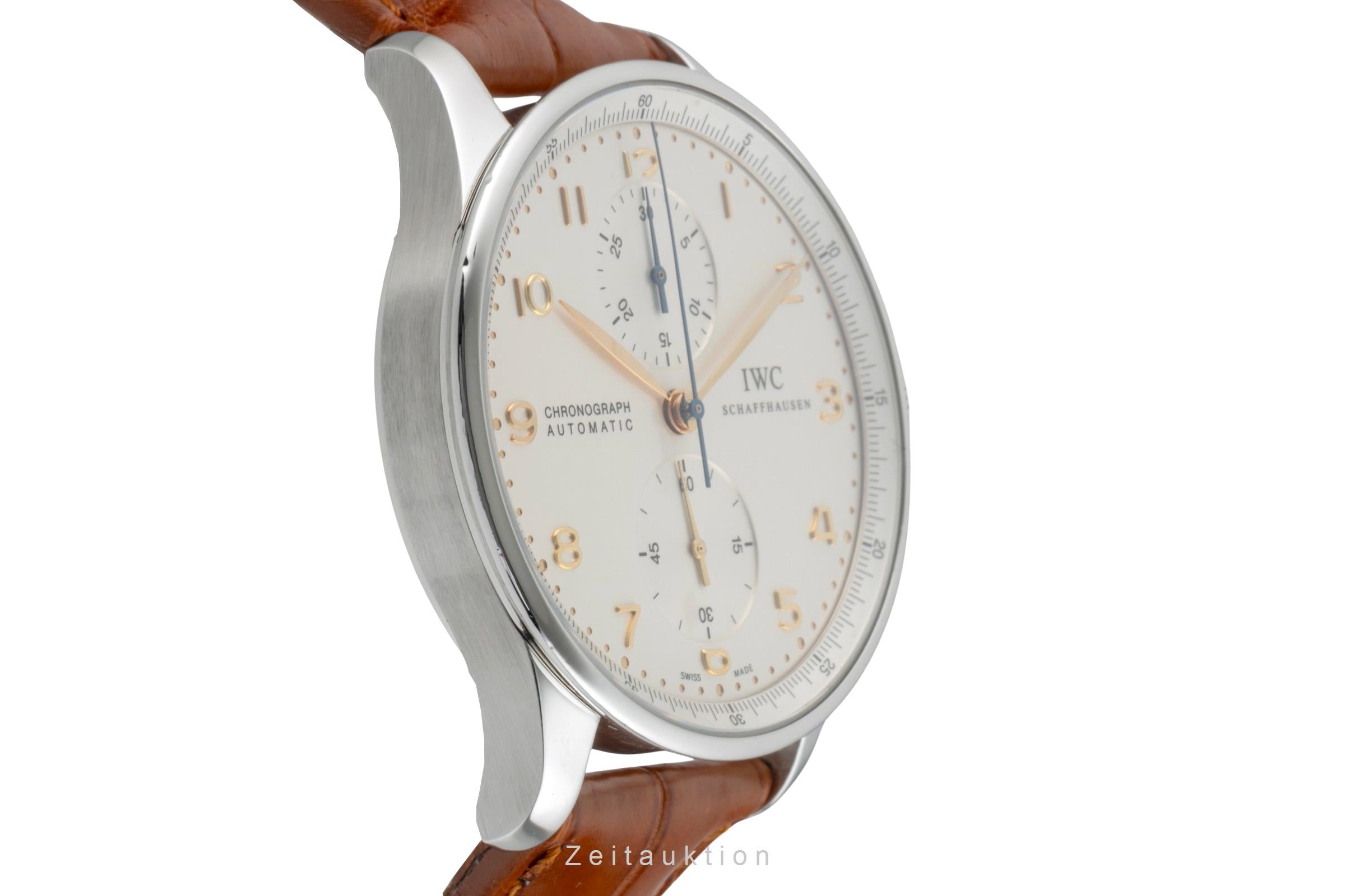 IWC Portugieser chronograph steel automatic men's watch IW371445 LP: 9100EUR  [2601317]