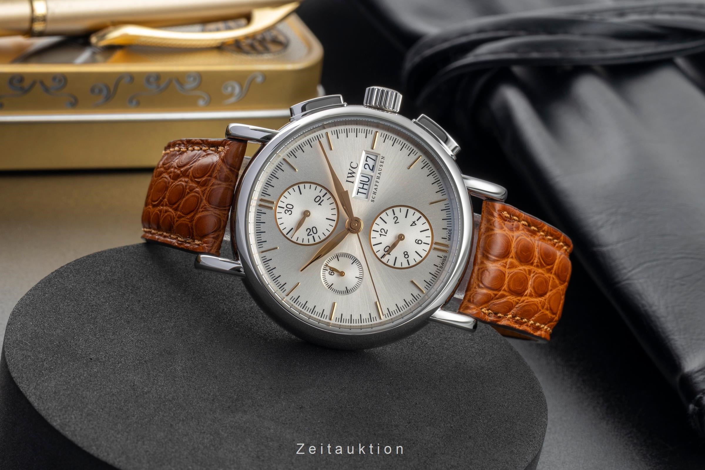 IWC Portofino chronographe acier automatique montre pour hommes IW378302  [2601322]