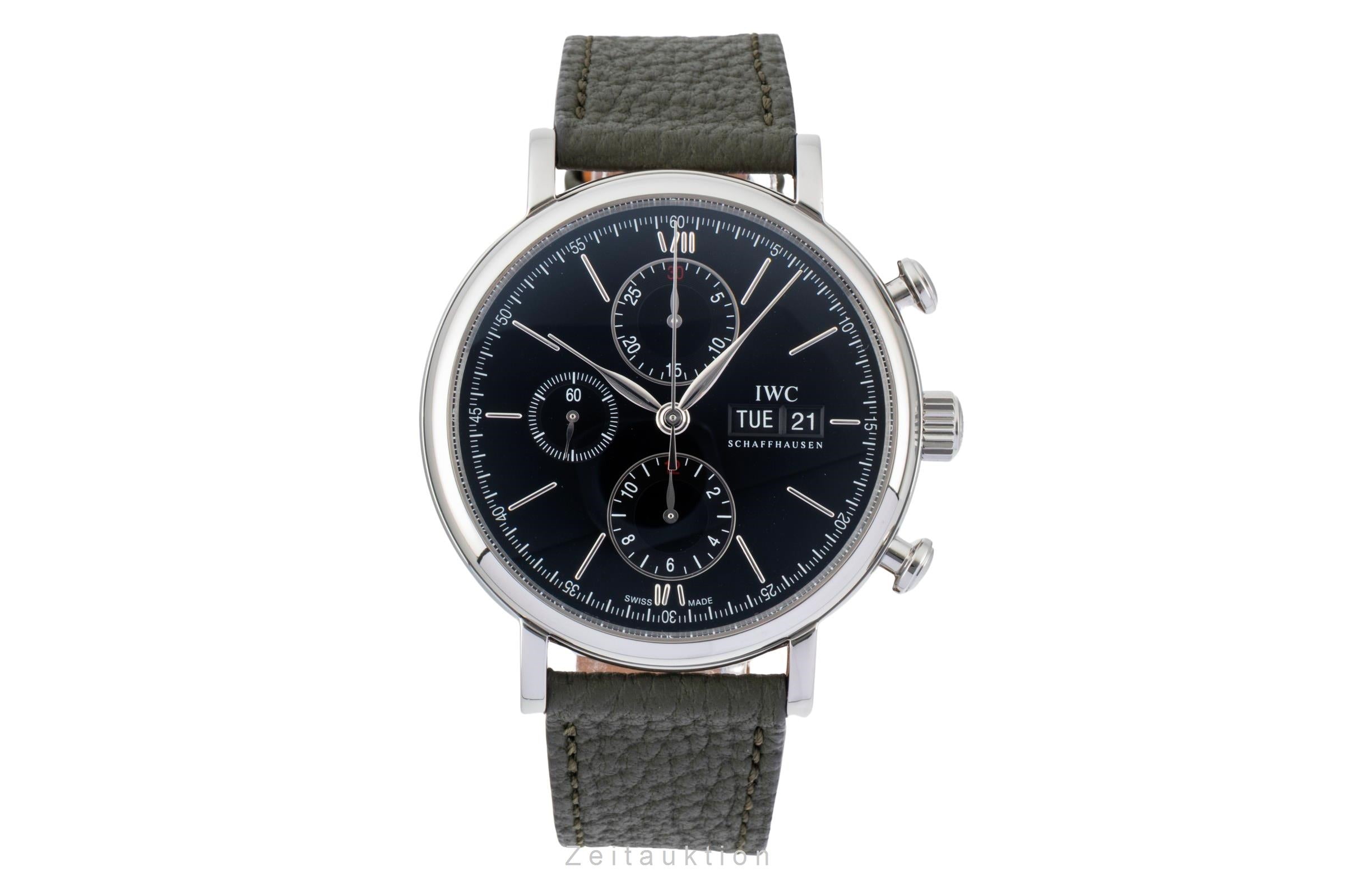 IWC Portofino chronographe acier automatique montre pour hommes IW391010  [2601323]