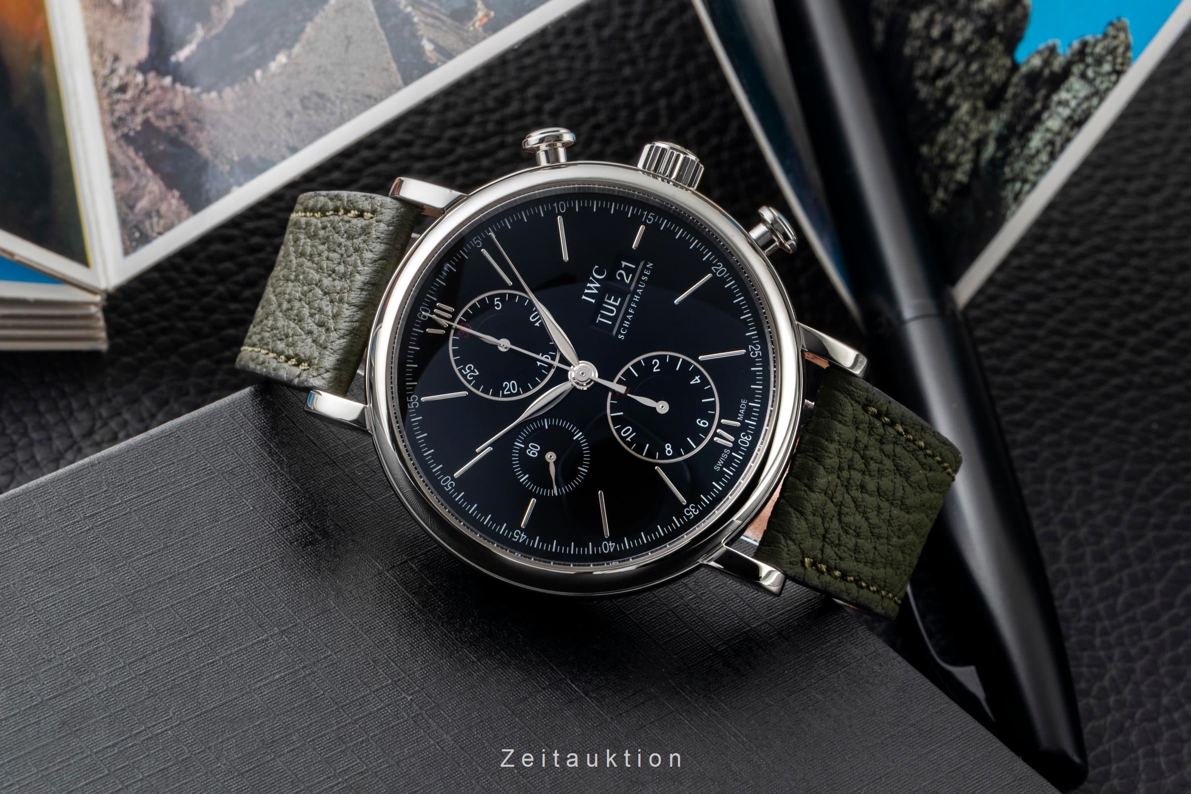 IWC Portofino chronographe acier automatique montre pour hommes IW391010  [2601323]