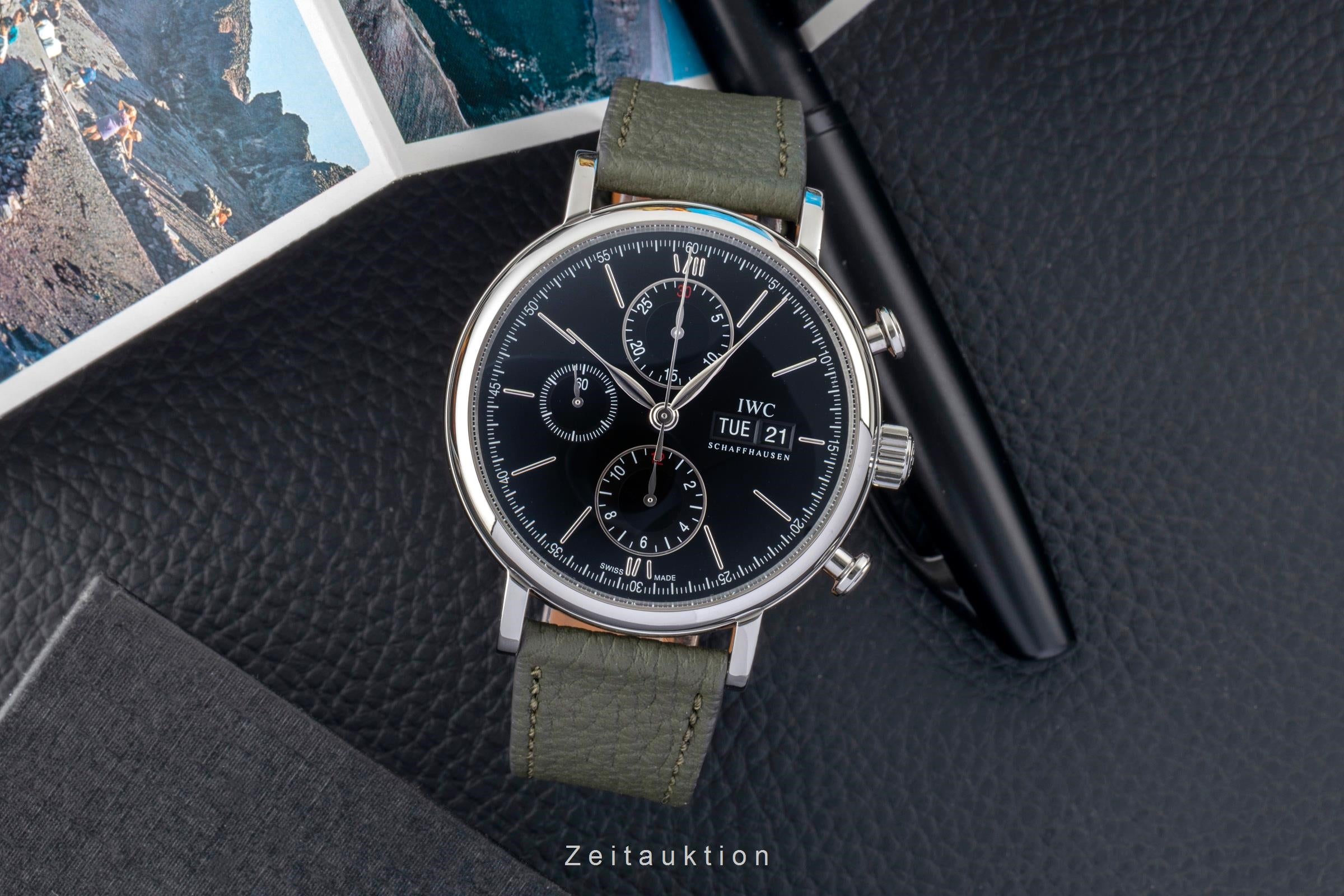 IWC Portofino chronographe acier automatique montre pour hommes IW391010  [2601323]