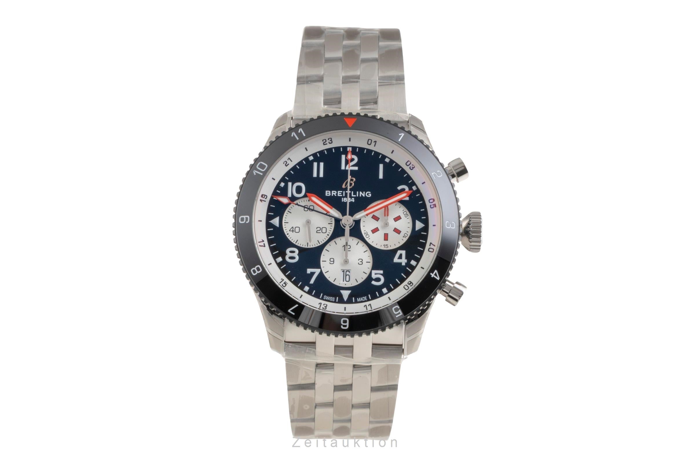 Breitling Super Avi steel automatic men's watch YB04451A1B1A1 LP: 11600EUR  [2601332]