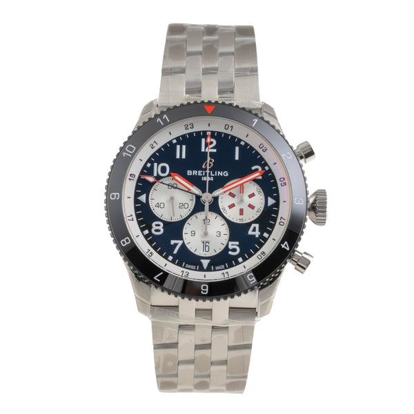 Breitling Super Avi steel automatic men's watch YB04451A1B1A1 LP: 11600EUR  [2601332]