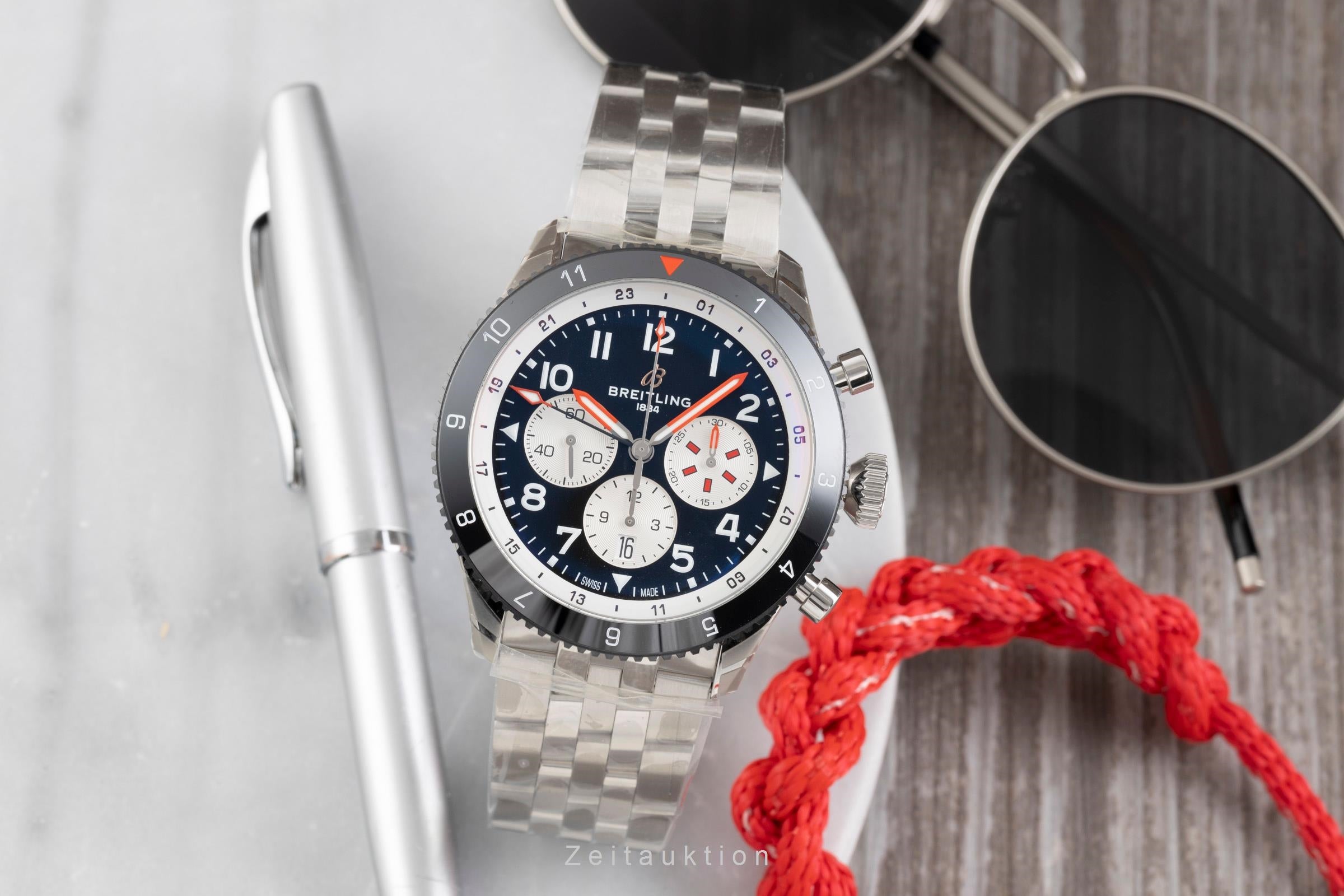 Breitling Super Avi steel automatic men's watch YB04451A1B1A1 LP: 11600EUR  [2601332]