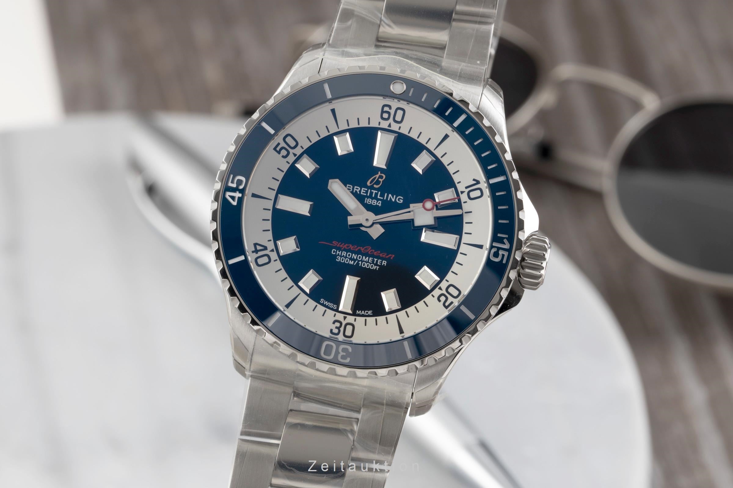 Breitling Superocean acero automático reloj para caballeros A17375E71C1A1 LP: 5650EUR  [2601338]