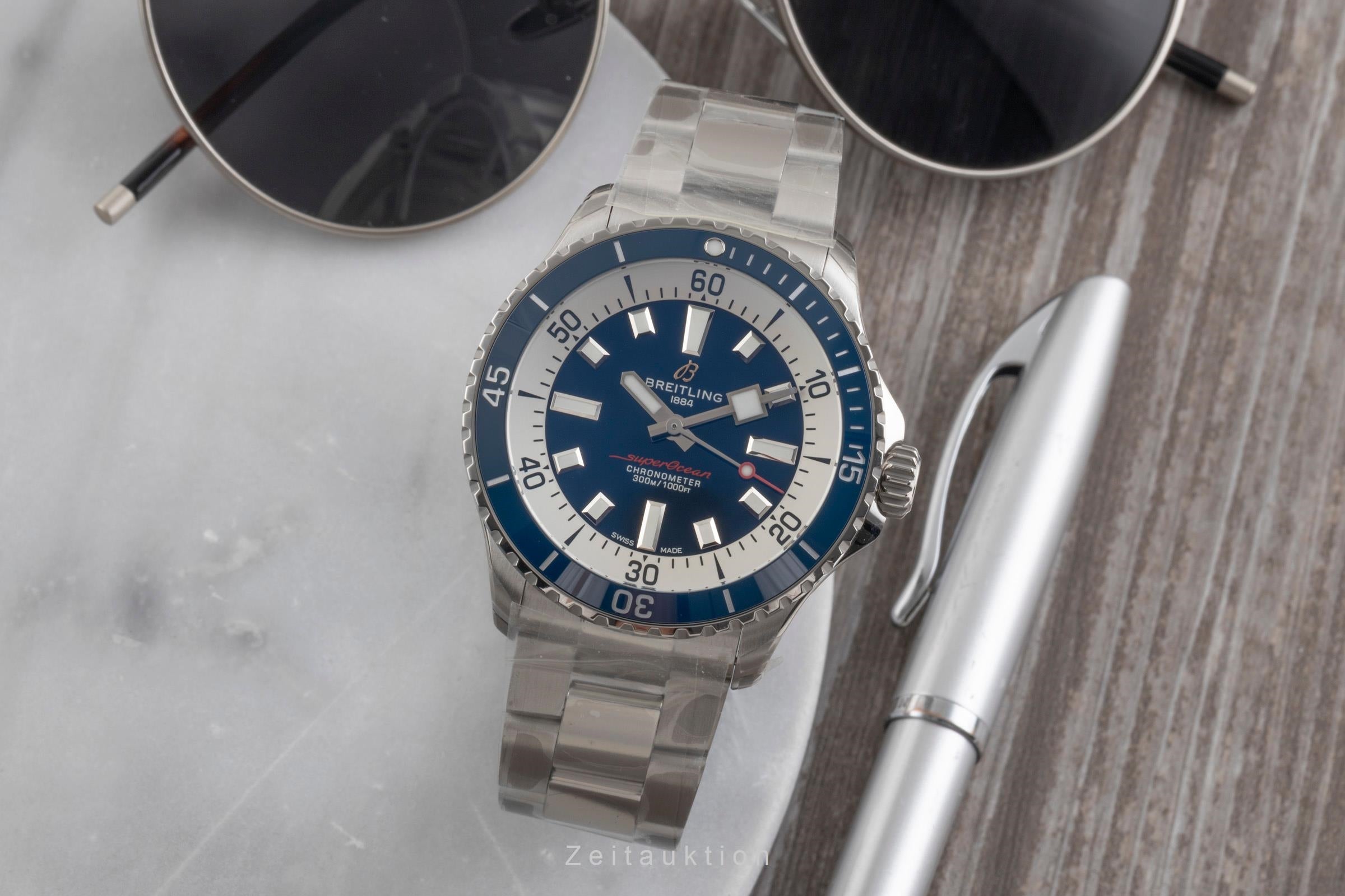 Breitling Superocean acero automático reloj para caballeros A17375E71C1A1 LP: 5650EUR  [2601338]